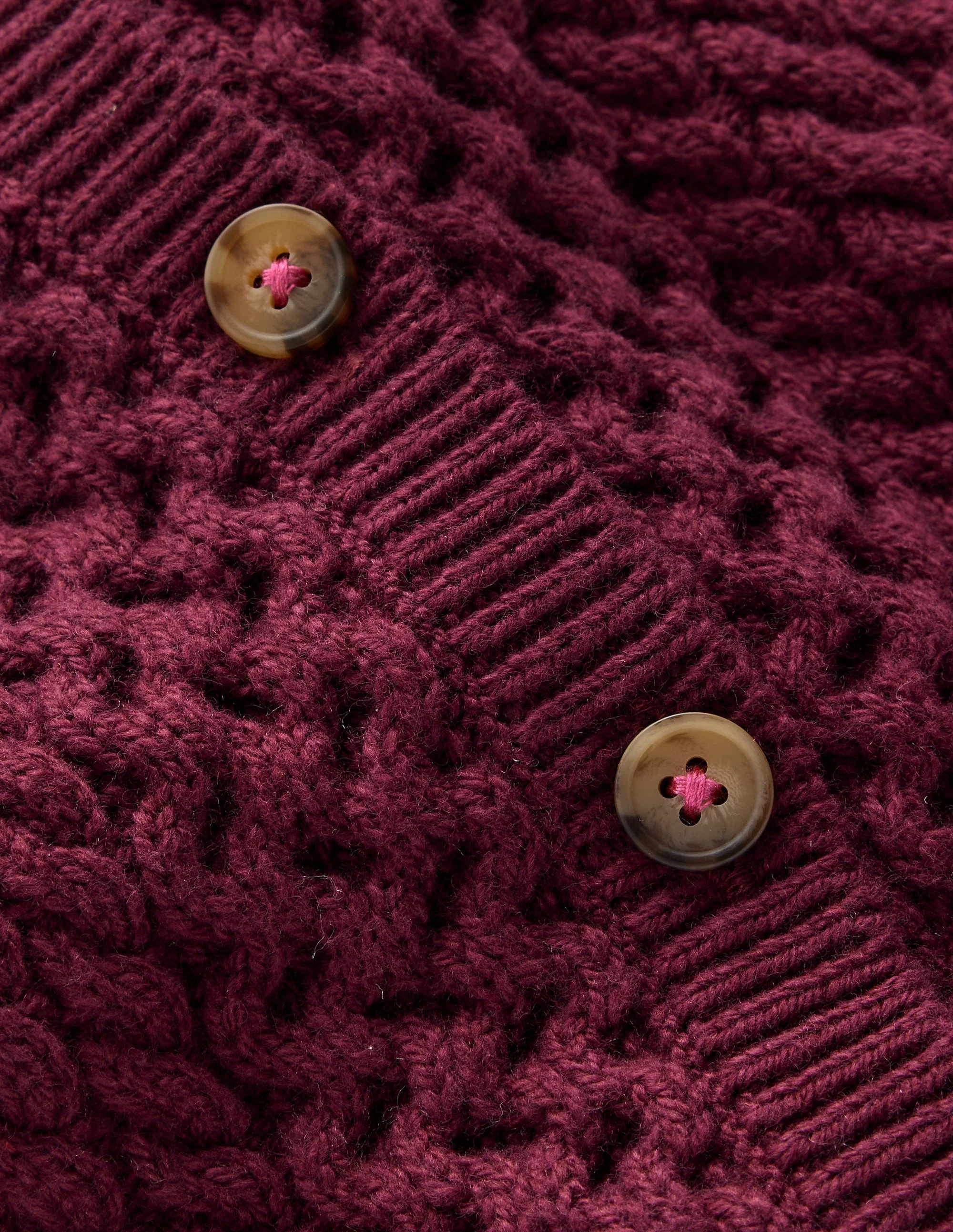 Heritage Cable Cardigan-Plum - Image 3