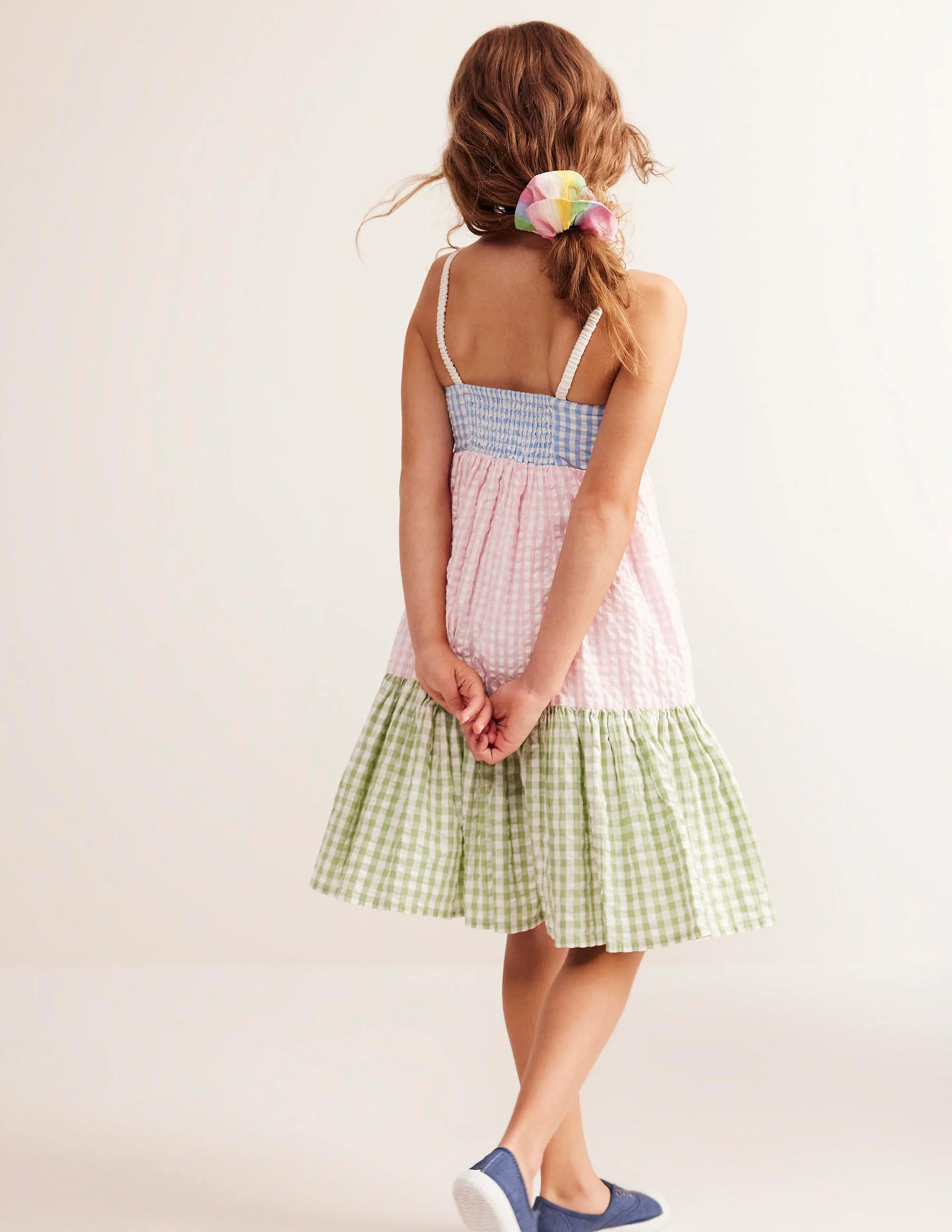 Hotchpotch Tiered Twirly Dress-Gingham Hotchpotch - Image 5