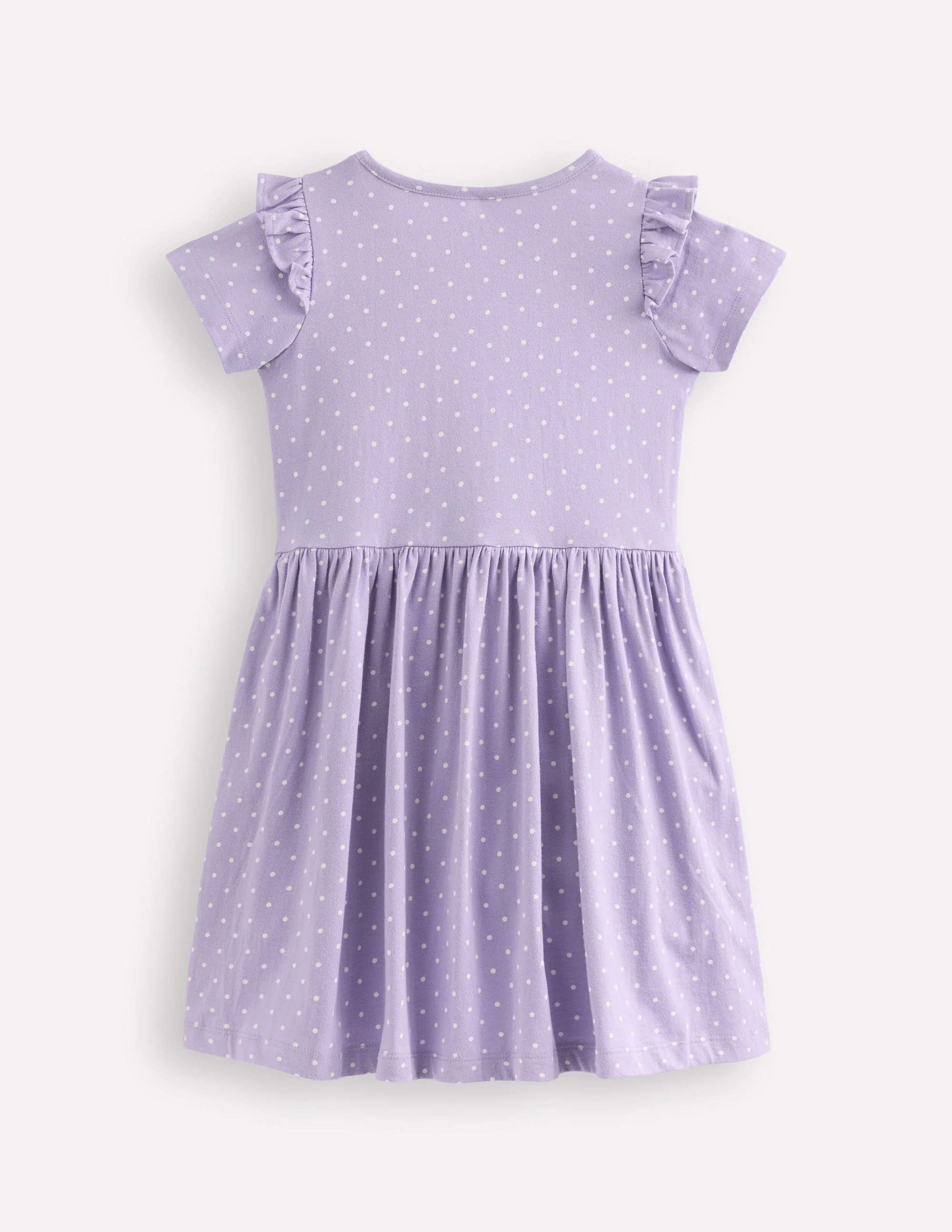 Jersey Applique Dress-Misty Lavender Cats - Image 2
