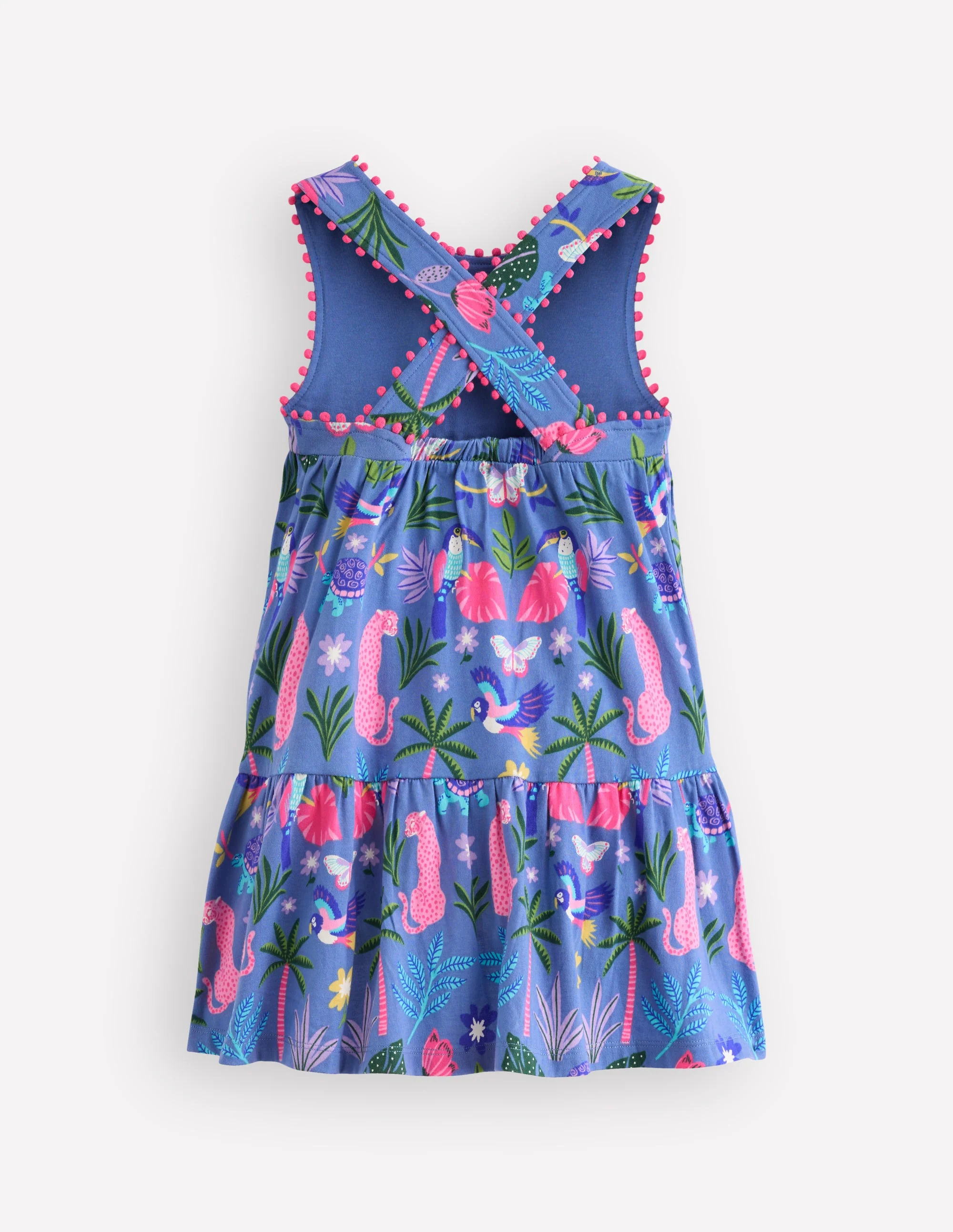 Jersey Cross-back Dress-Quiet Harbour Animal Palm - Image 5
