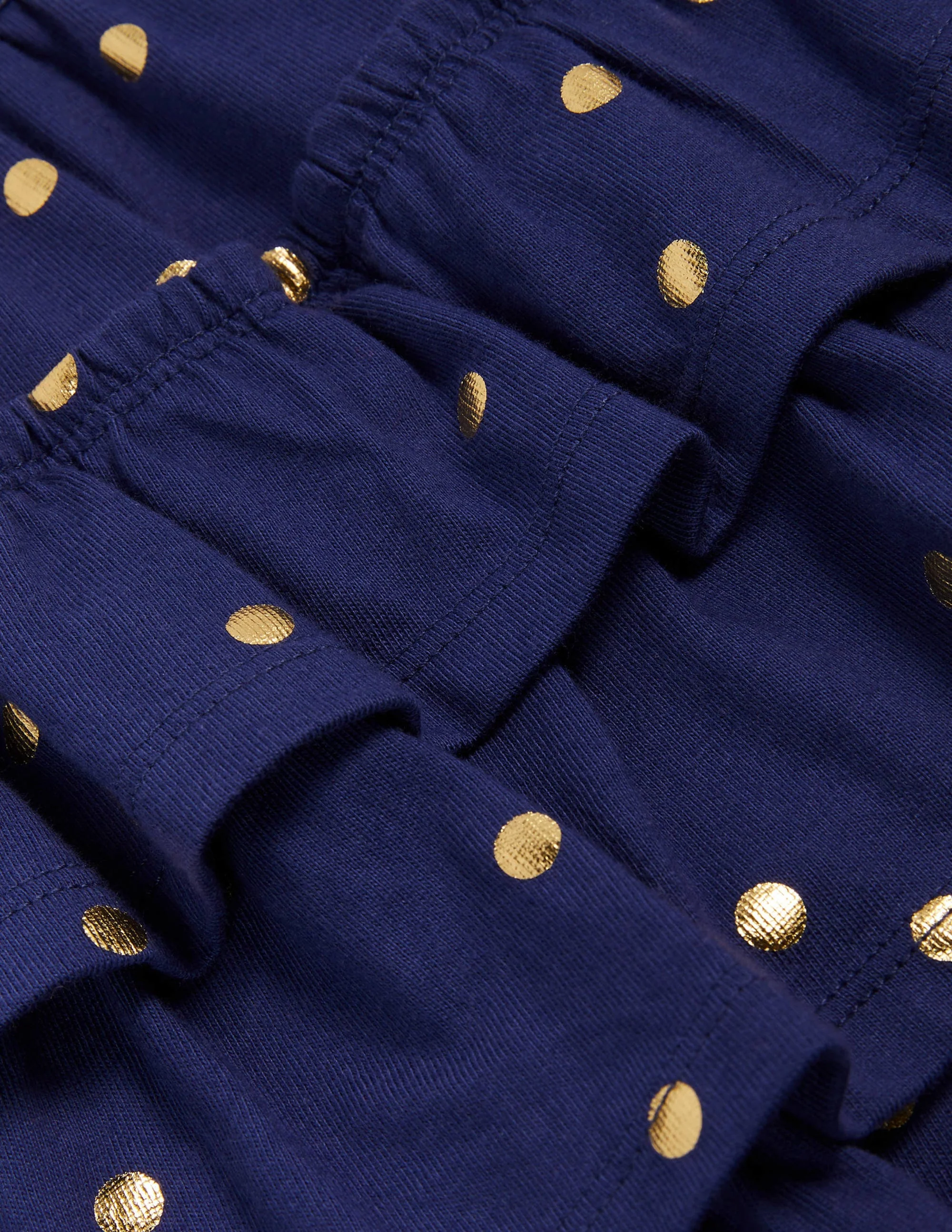 Jersey Ruffle Skort-Starboard Navy Gold Spot - Image 3