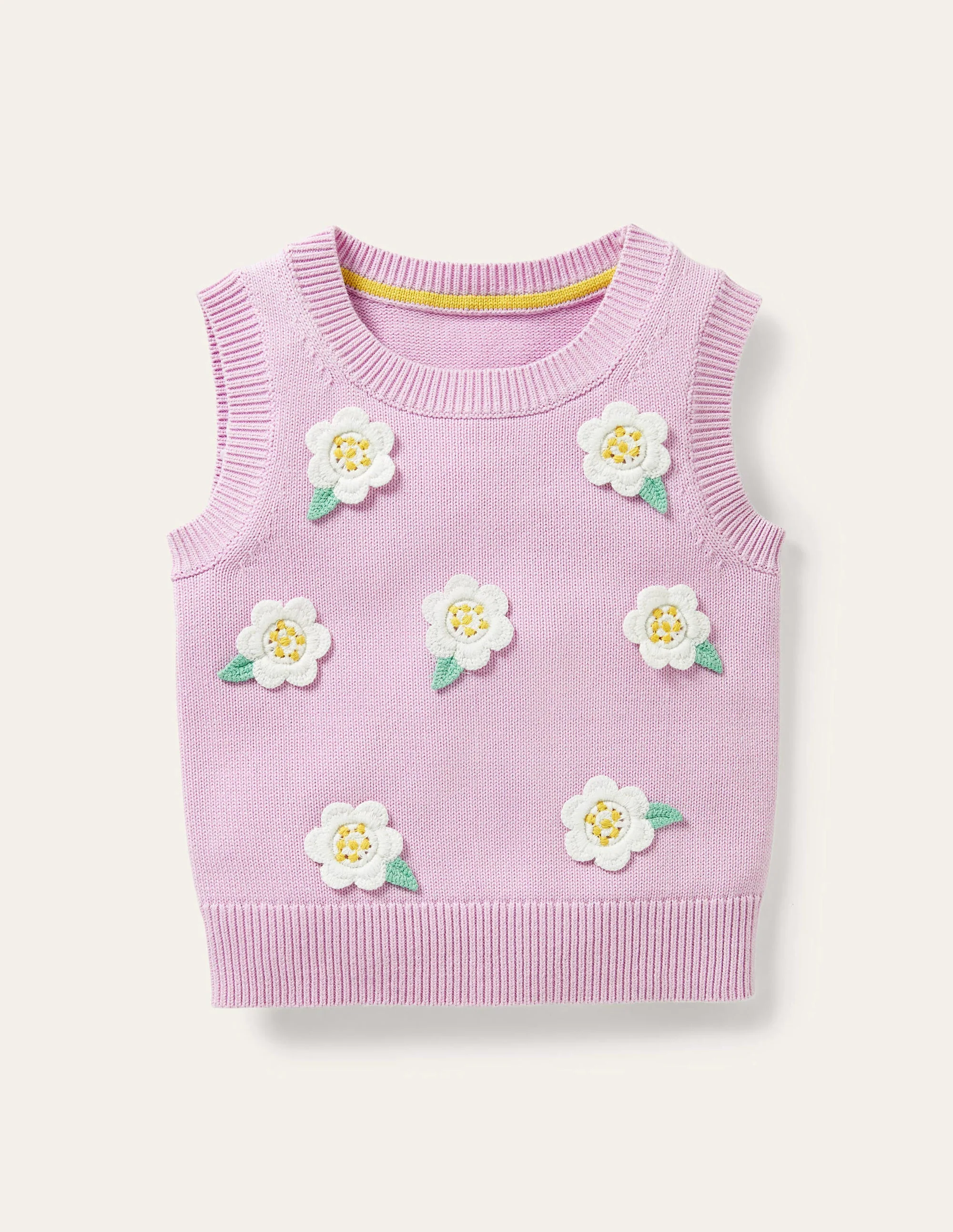 Knitted Sweater Vest-Orchid Petal