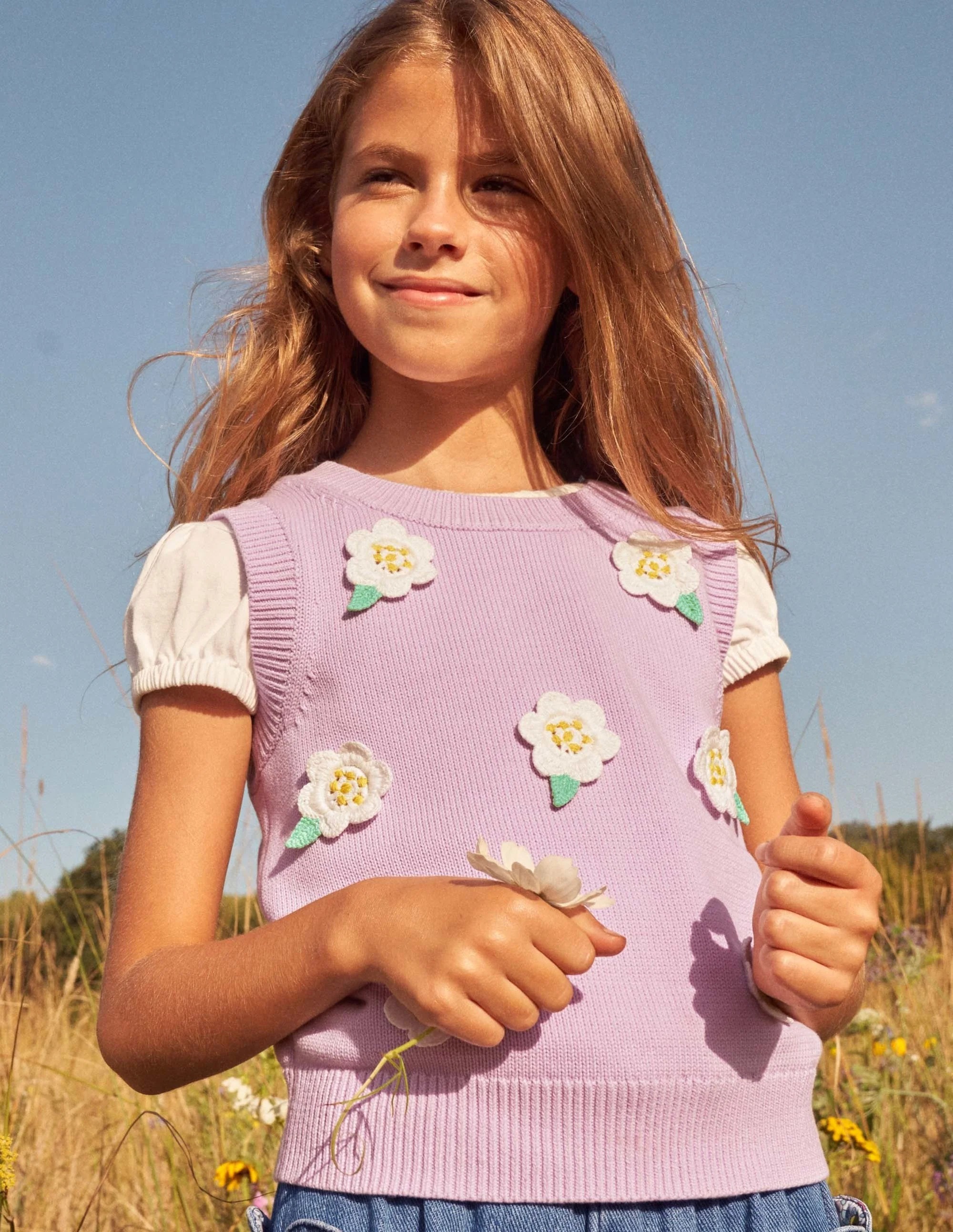 Knitted Sweater Vest-Orchid Petal - Image 4