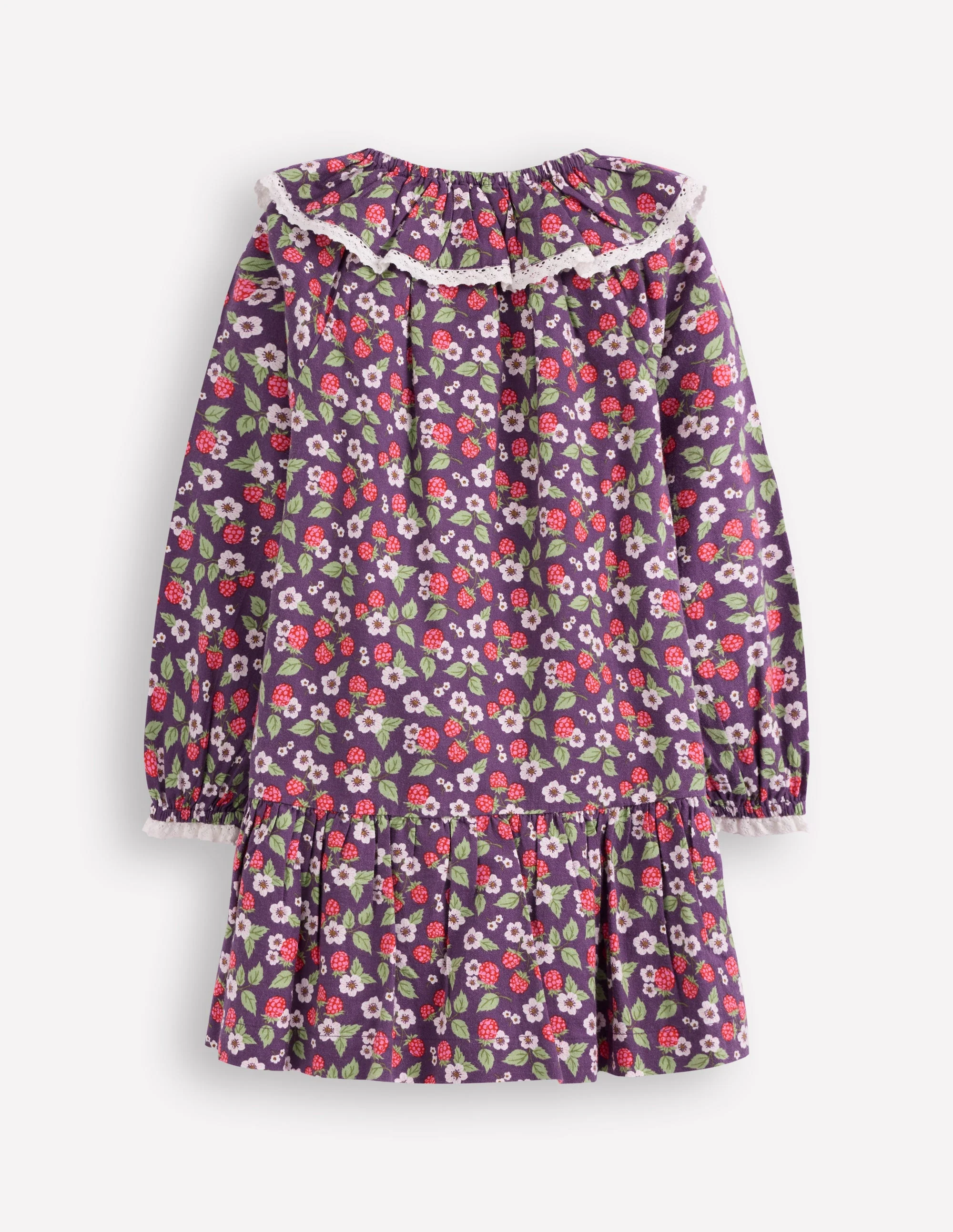 Lace Trim Woven Dress-Purple Vintage Berry - Image 2