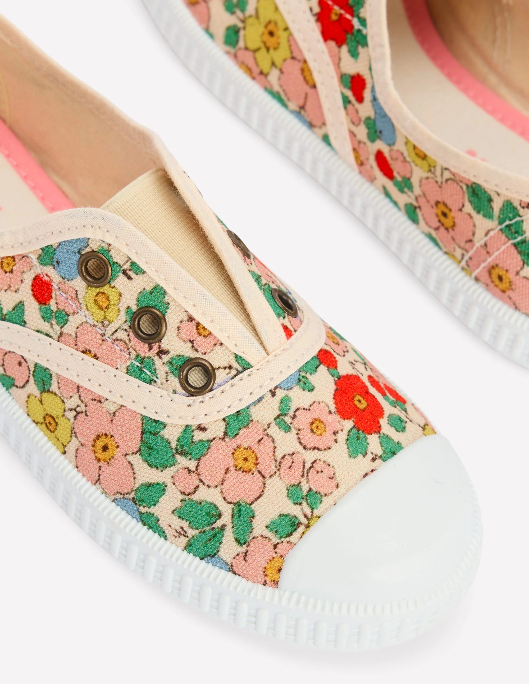 Laceless Canvas Pull-ons-Multi Floral - Image 3