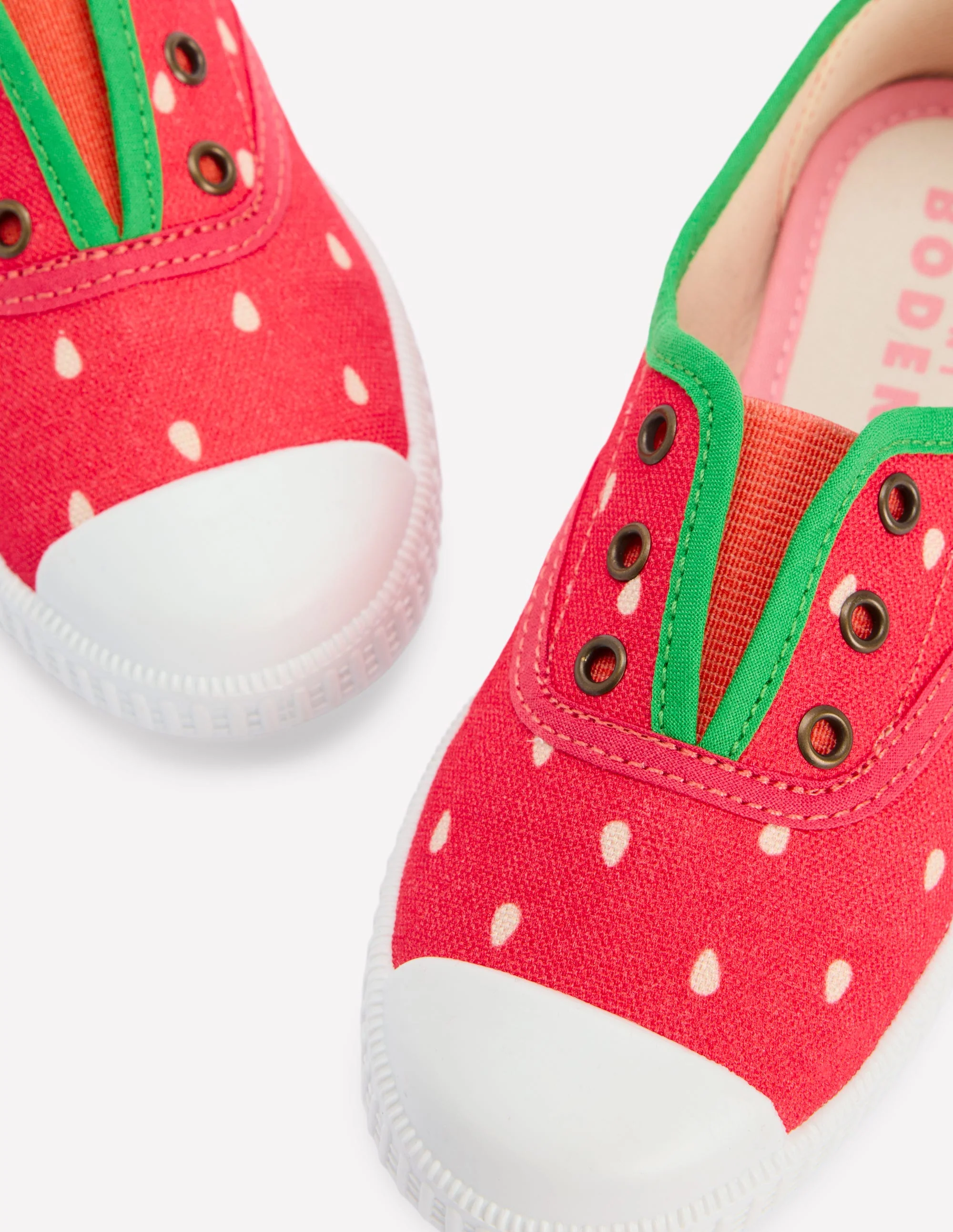 Laceless Canvas Pull-ons-Strawberry - Image 3
