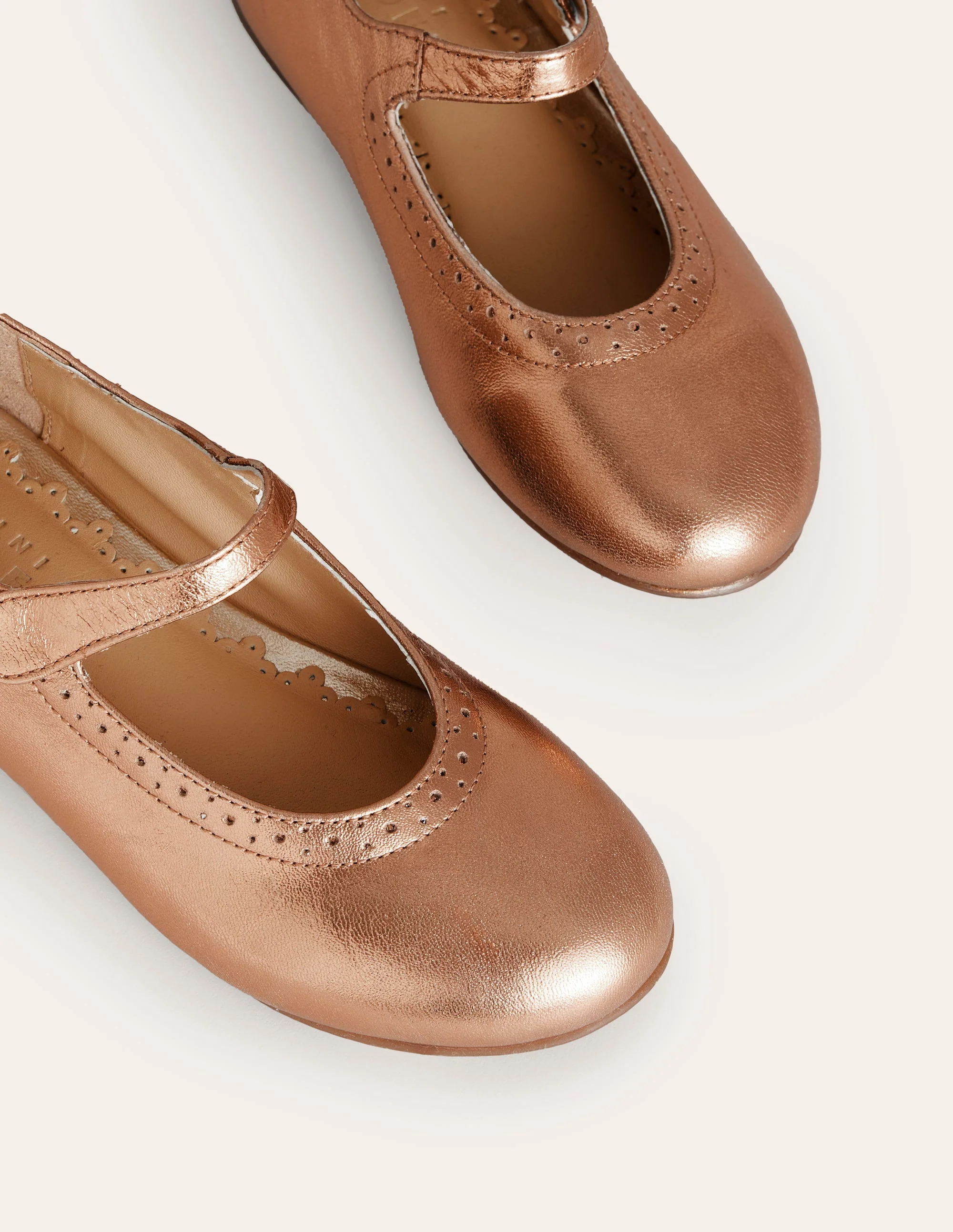 Leather Mary Janes-Bronze - Image 3