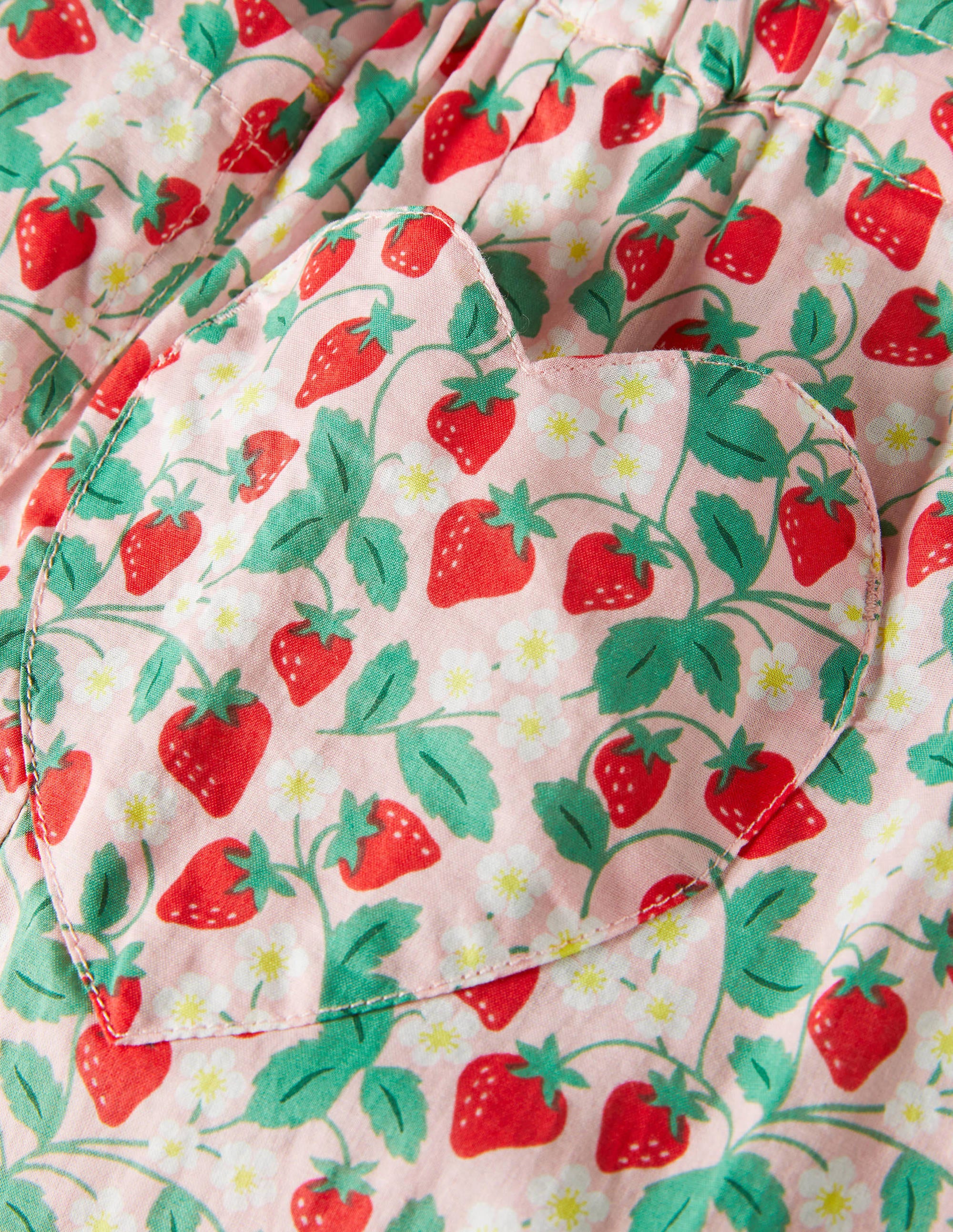 Lightweight Printed Pants-Boto Pink Strawberry Ditsy - Image 3