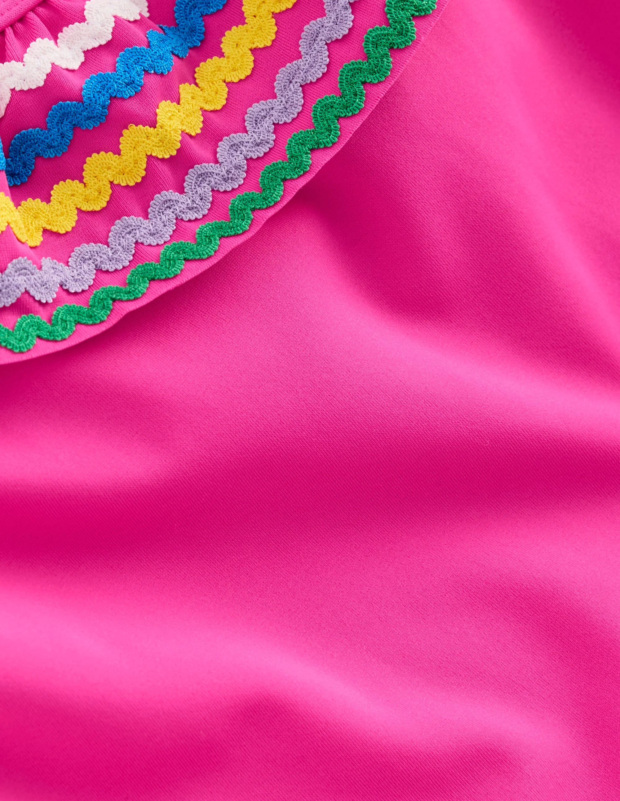 Lila One Shoulder Swimsuit-Pink Ric Rac - Image 3