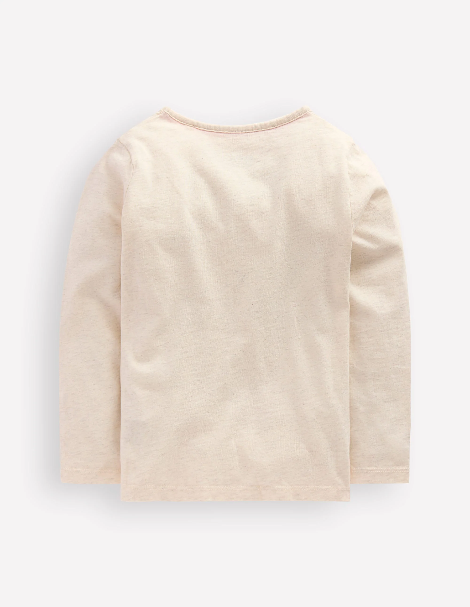 Long Sleeve Bouclé T-shirt-Oatmeal Marl Rollerskate - Image 2