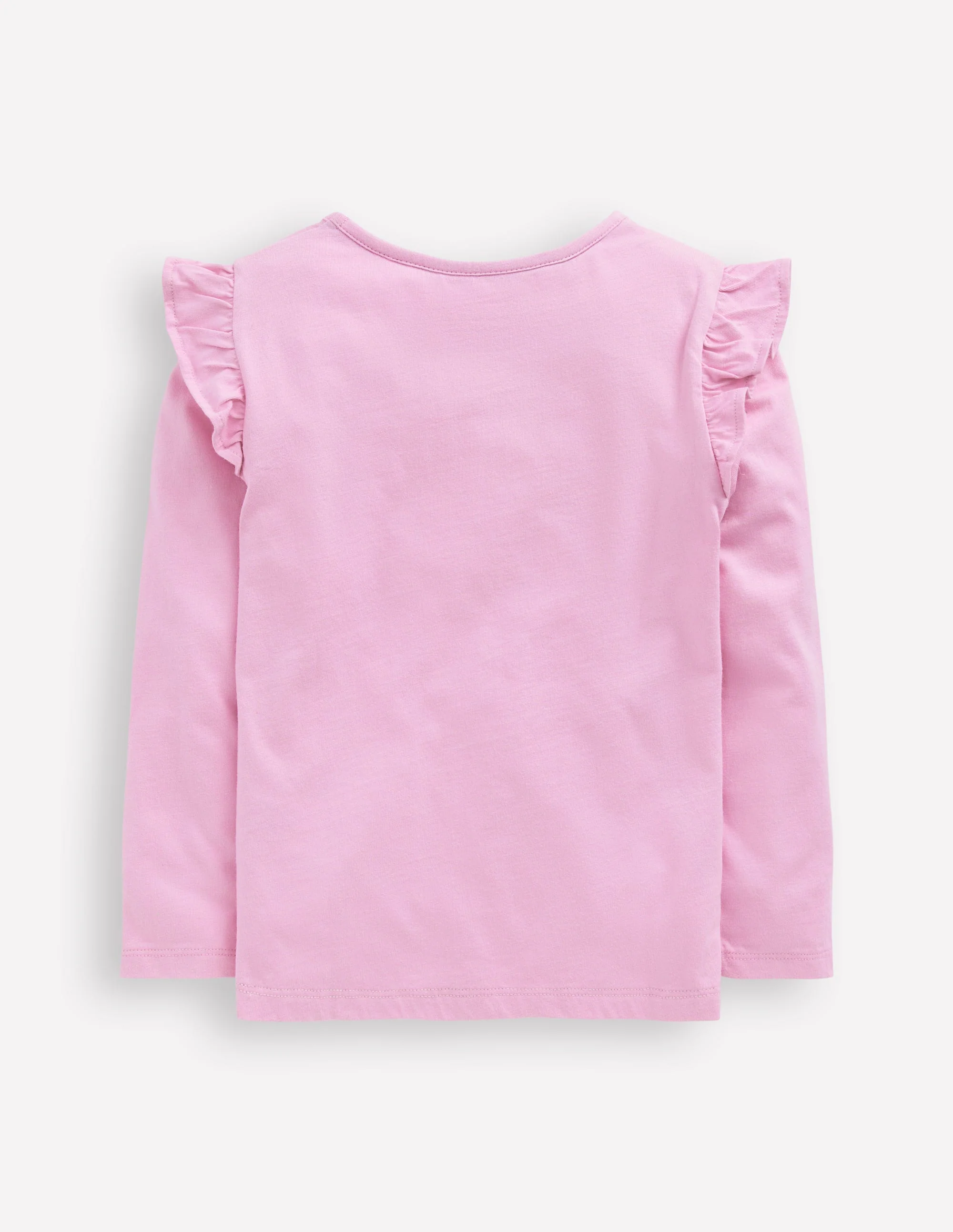Long Sleeve Frill Logo Top-Bubblegum Pink Dogs - Image 2
