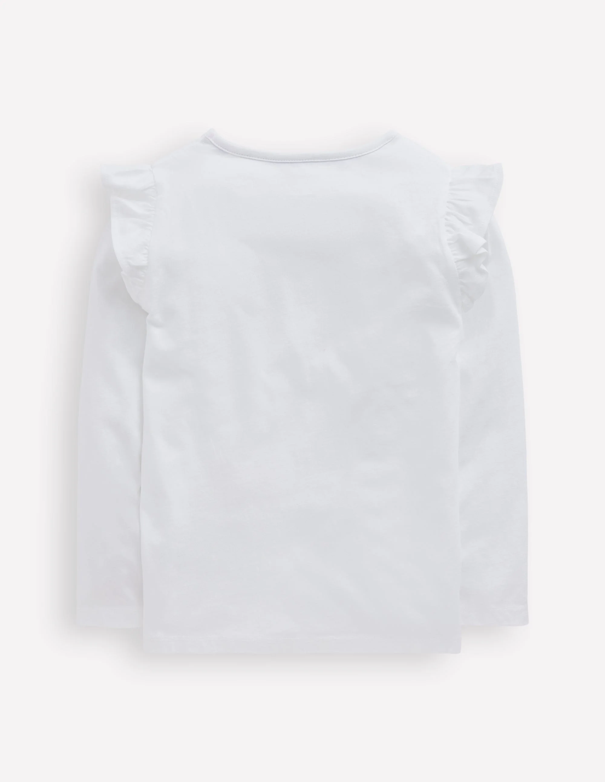 Long Sleeve Frill Logo Top-Ivory Catisserie - Image 2