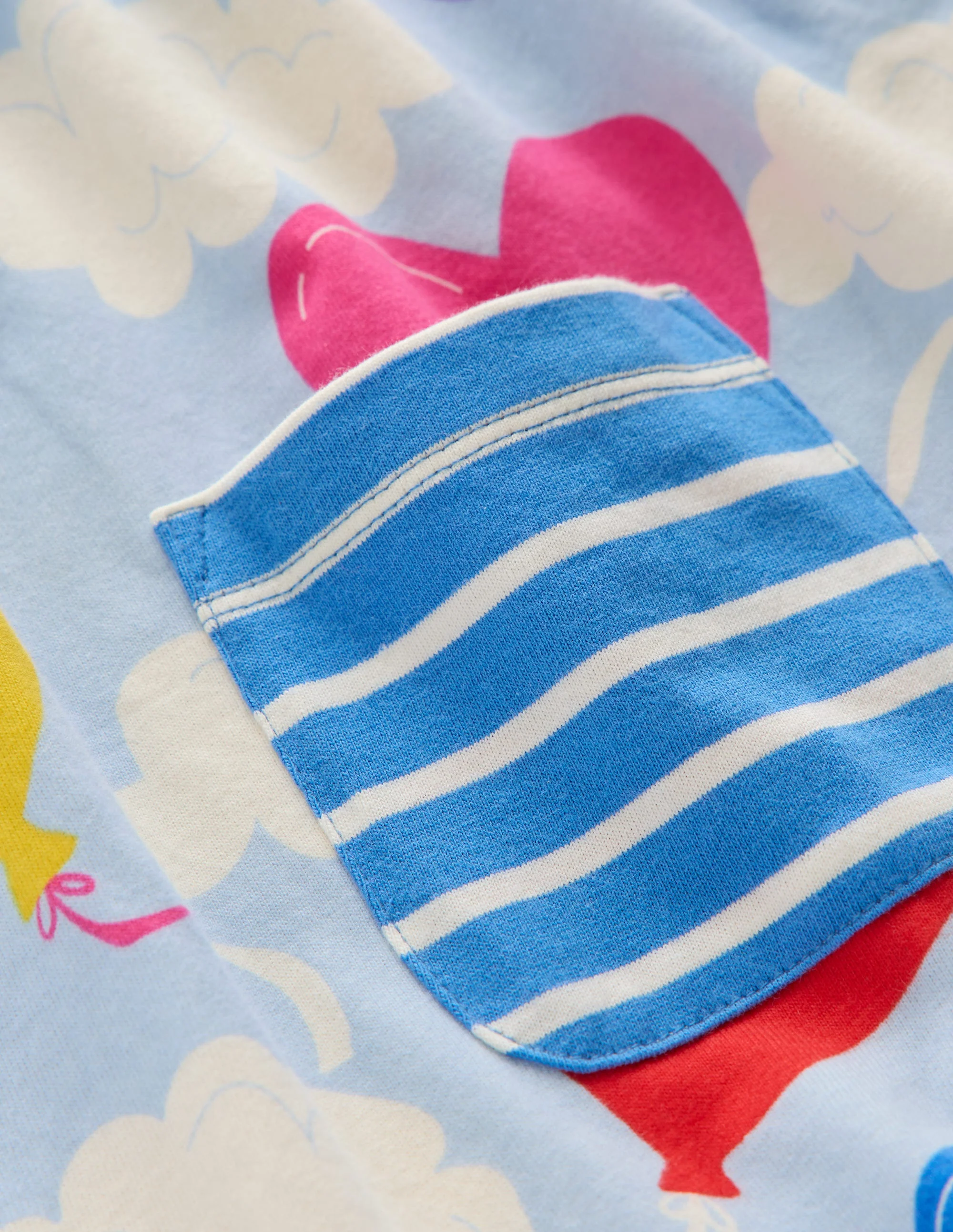 Long Sleeve Printed Tunic-Misty Blue Balloon Sky - Image 3