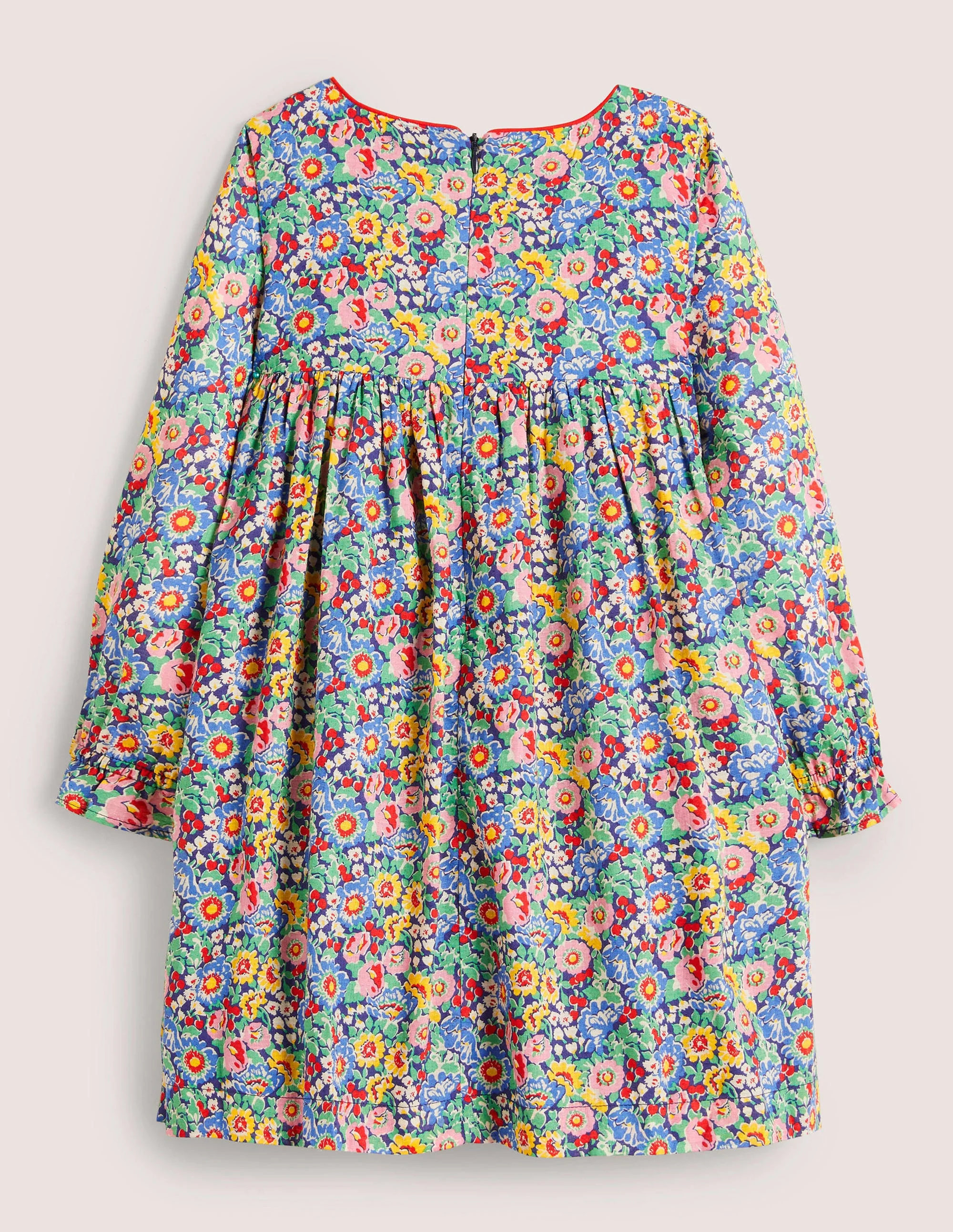 Long-sleeved Smock Dress-Multi Floral - Image 2