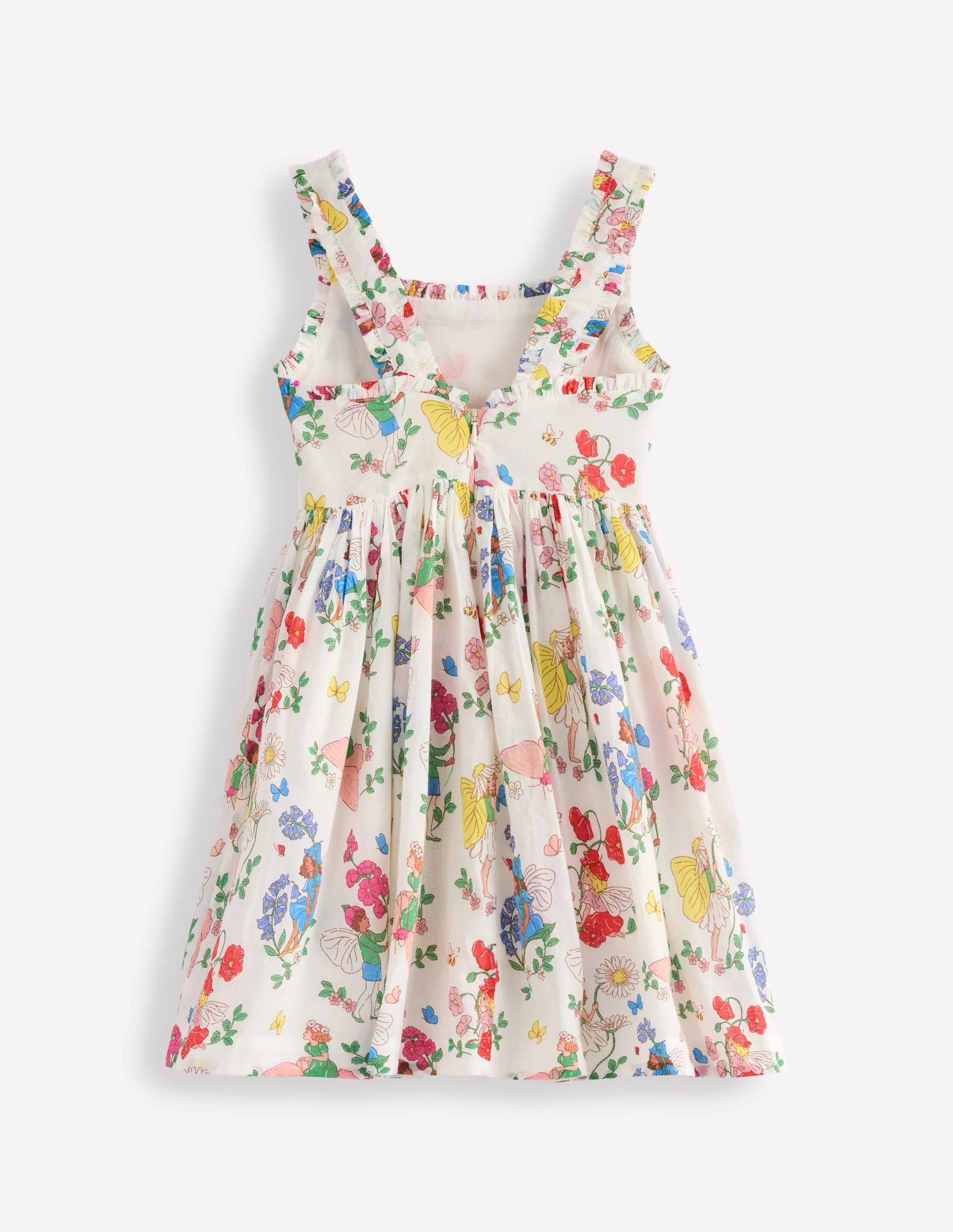 Luna Frill Strap Woven Dress-Multi Flower Fairy - Image 6