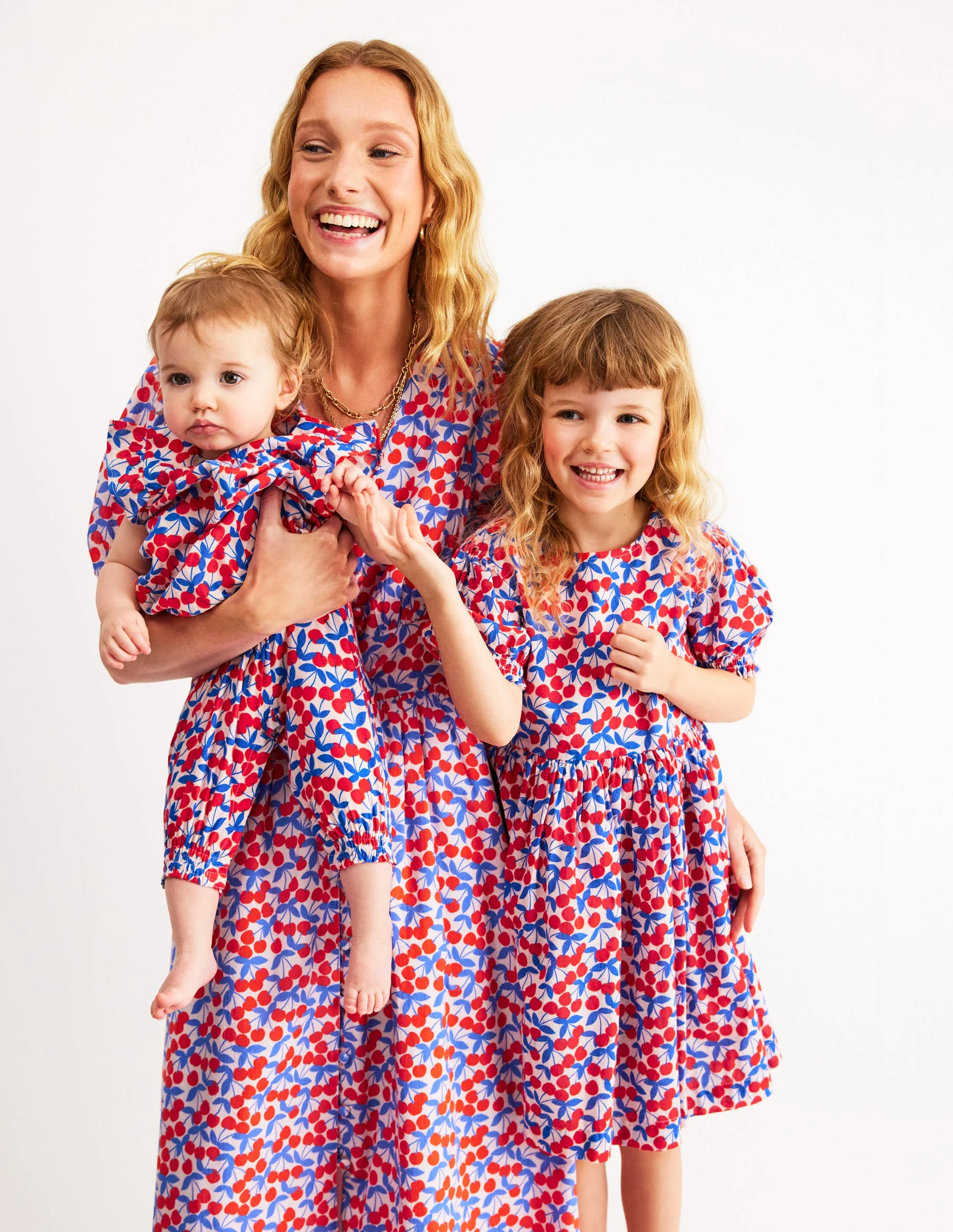 Madeline Woven Dress-Chalk Pink Cherries - Image 4