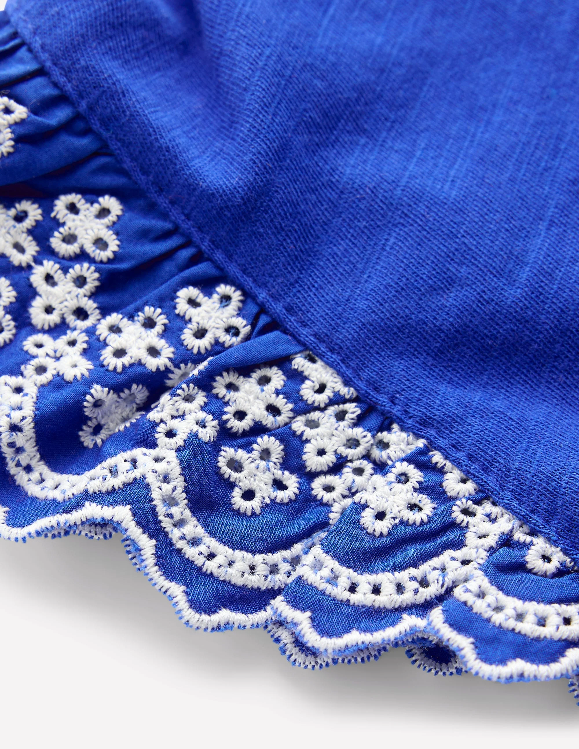 Margaret Broderie Frill Tee-Orion Blue - Image 2