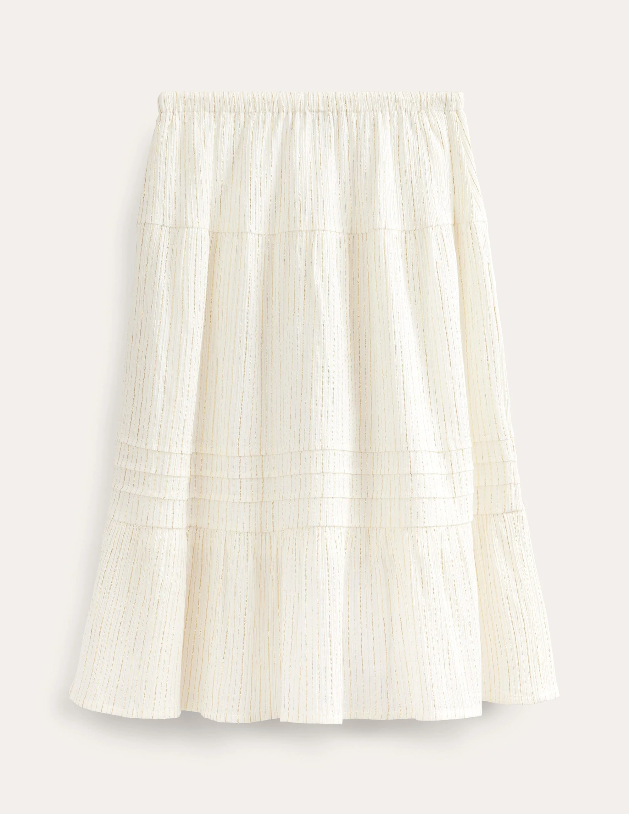 Metallic Maxi Skirt-Ivory - Image 2