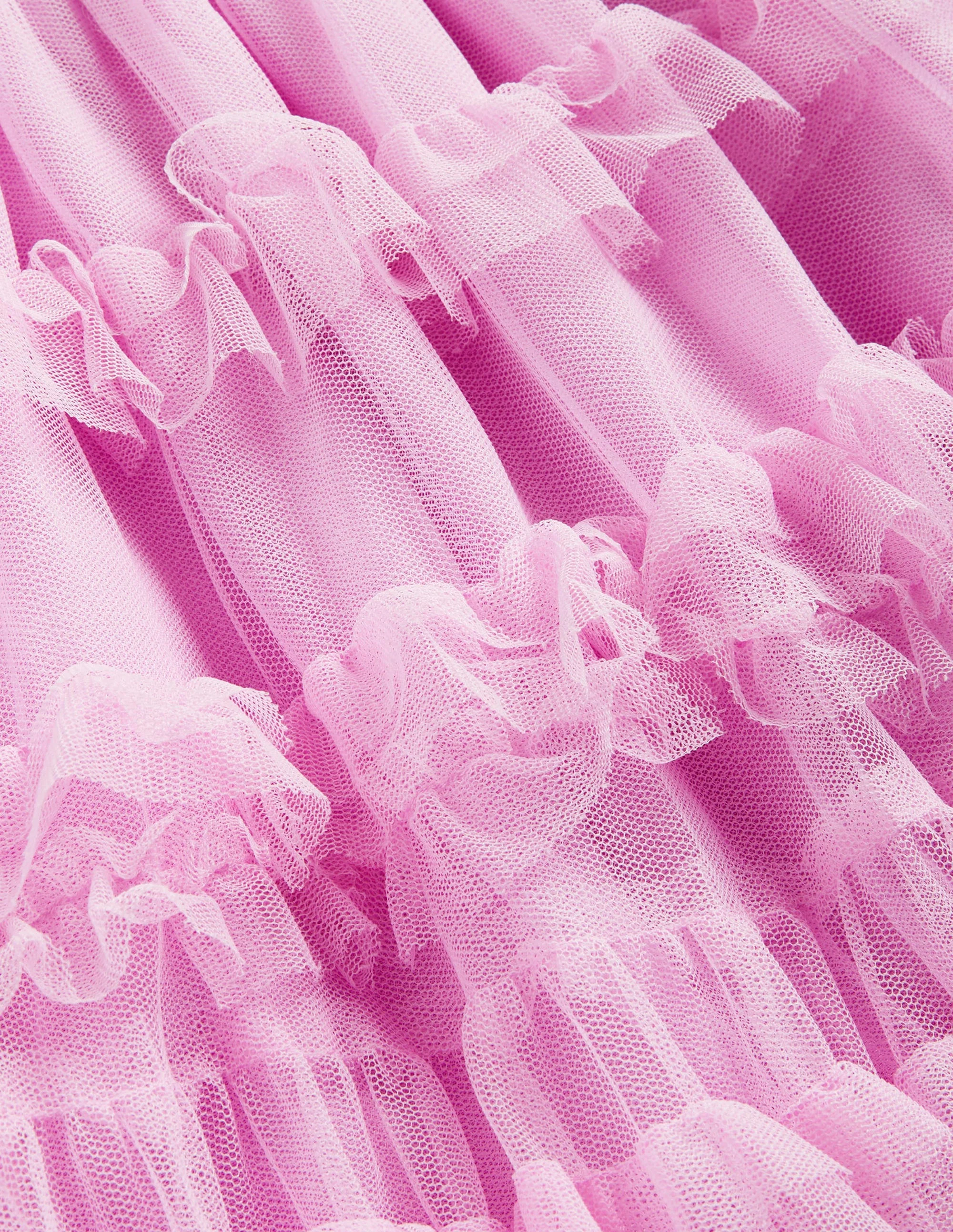 Midi Tulle Party Skirt-Orchid Petal Purple - Image 3