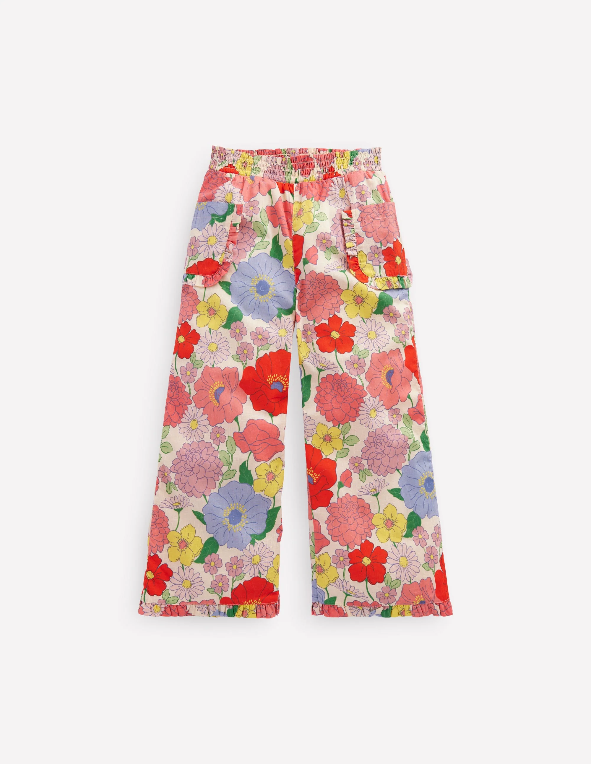 Nostaglic Frill Pants-Multi Summer Garden