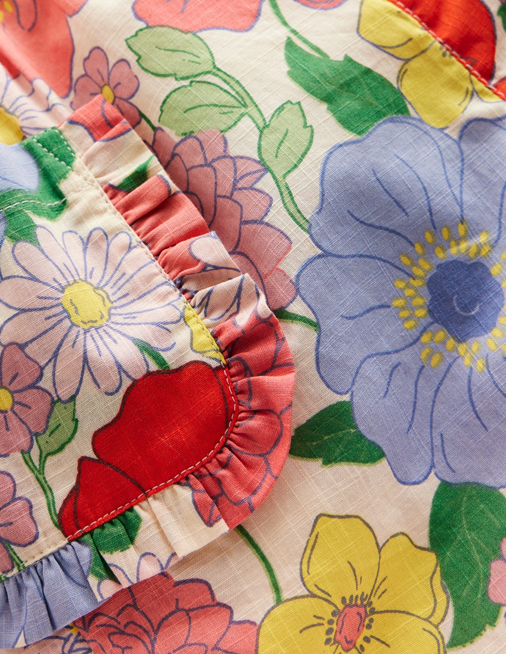 Nostaglic Frill Pants-Multi Summer Garden - Image 3