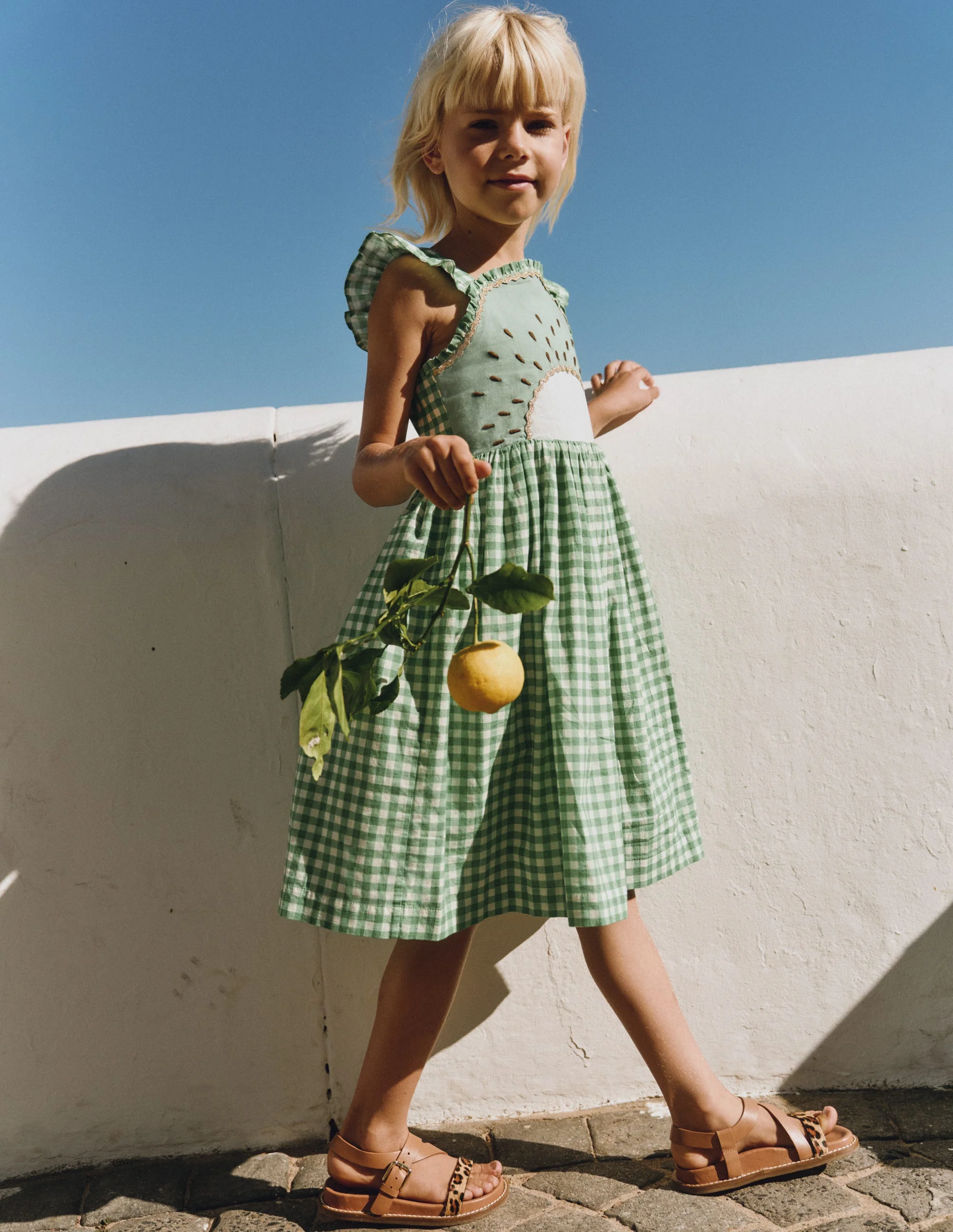 Novelty Strappy Dress-Kiwi - Image 4