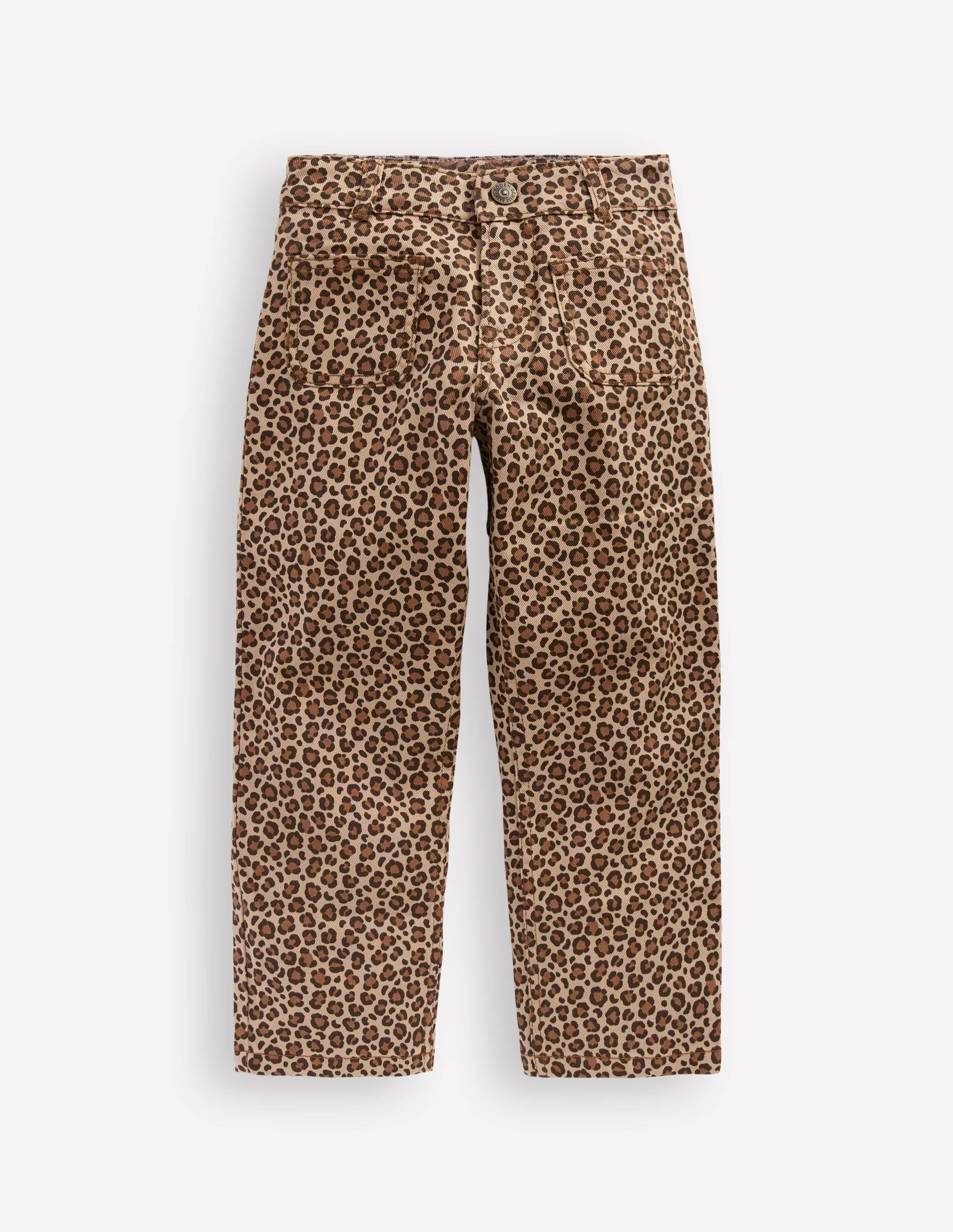 Patch Pocket Pants-Leopard Print - Image 2