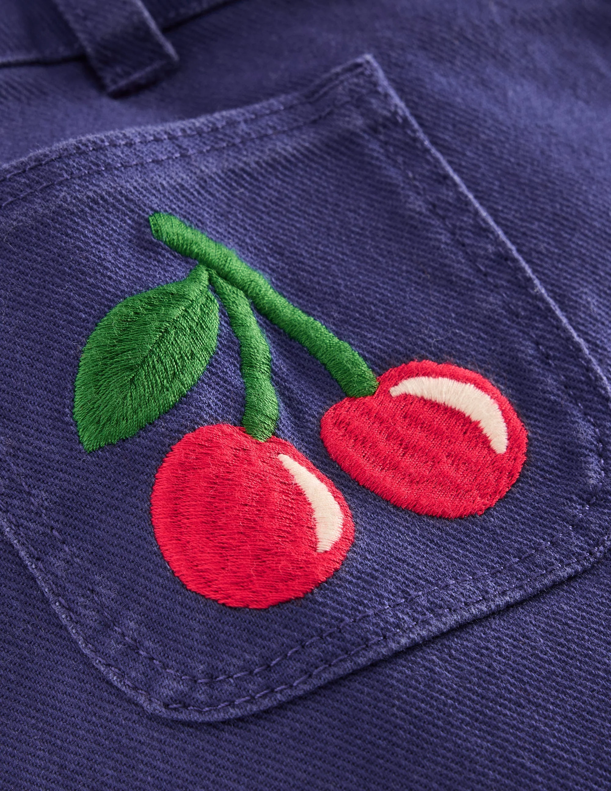 Patch Pocket Pants-Starboard Blue Cherries - Image 3