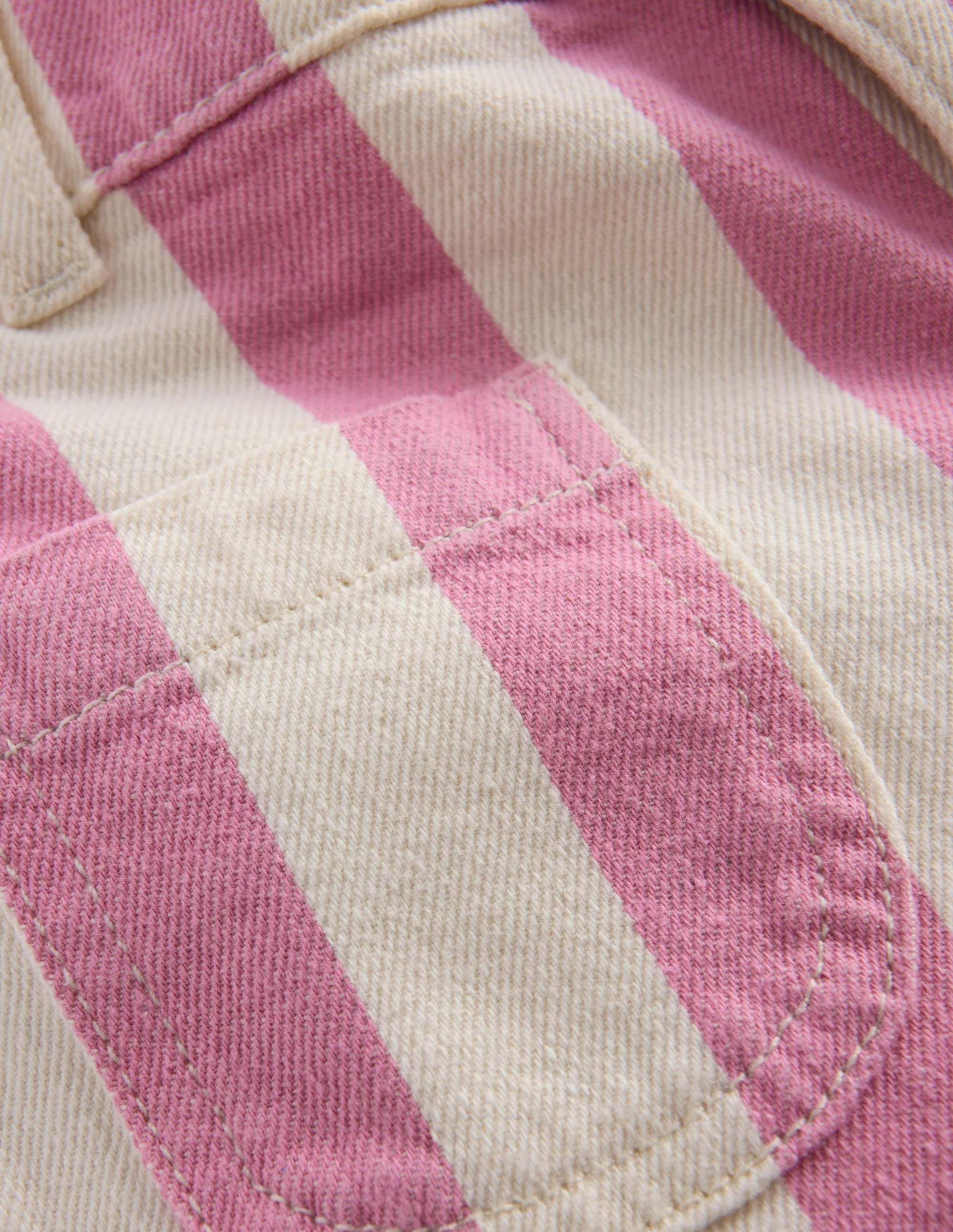 Patch Pocket Shorts-Pink Stripe - Image 3