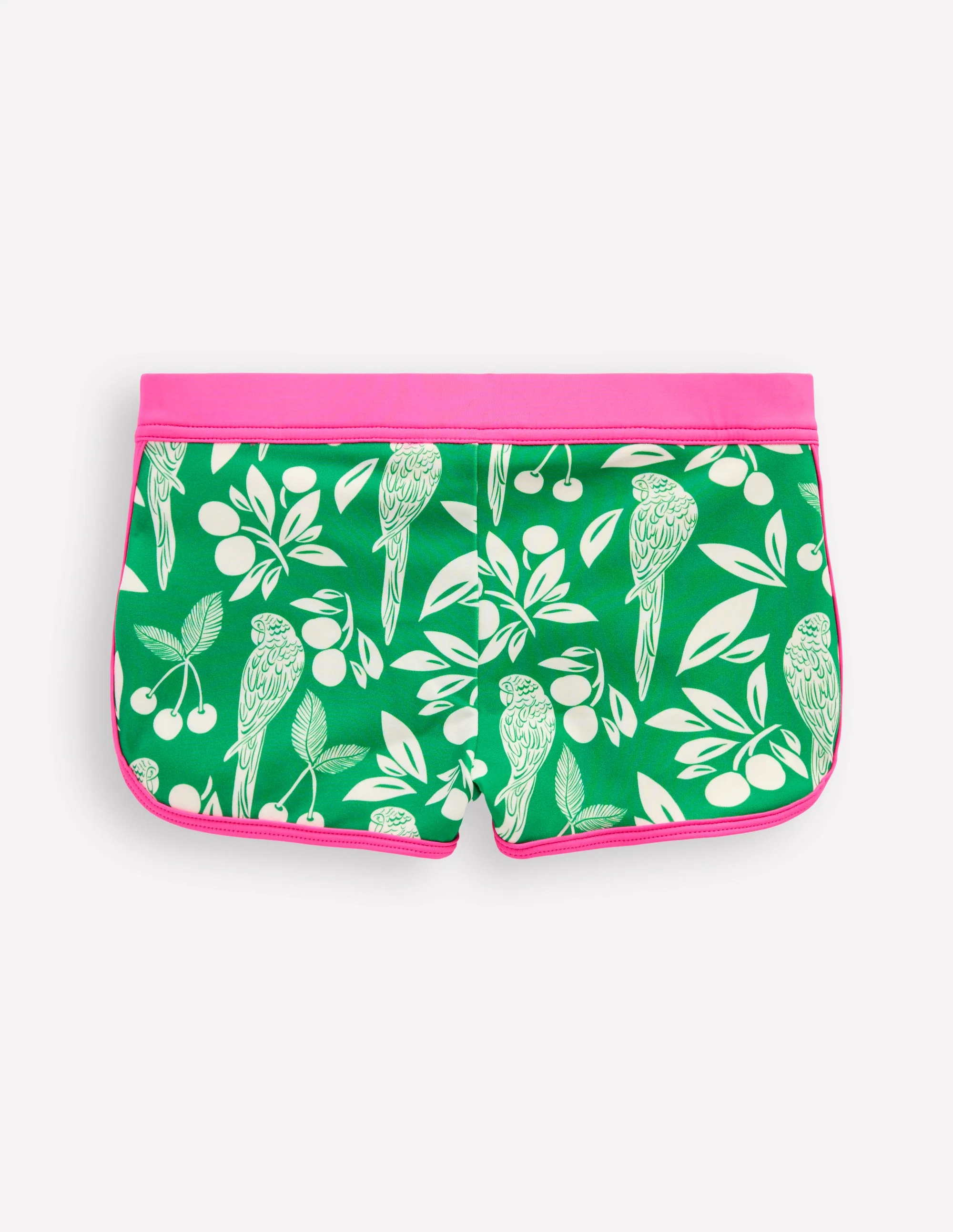 Patterned Swim Shorts-Rich Emerald Parrot Palm - Image 2
