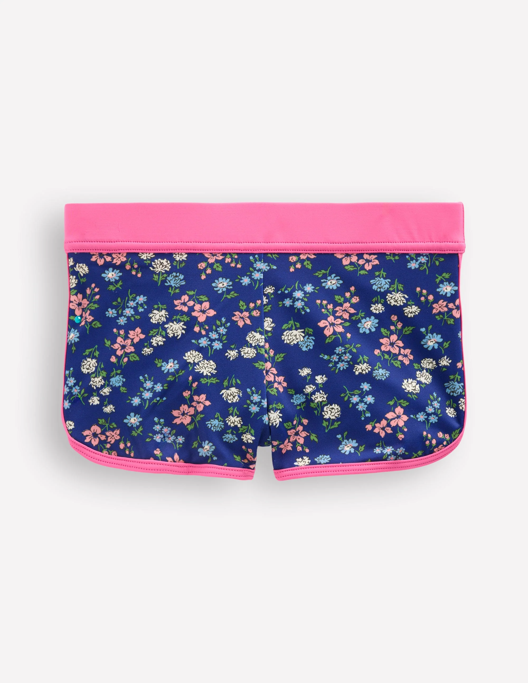 Patterned Swim Shorts-Sapphire Blue Meadow Floral