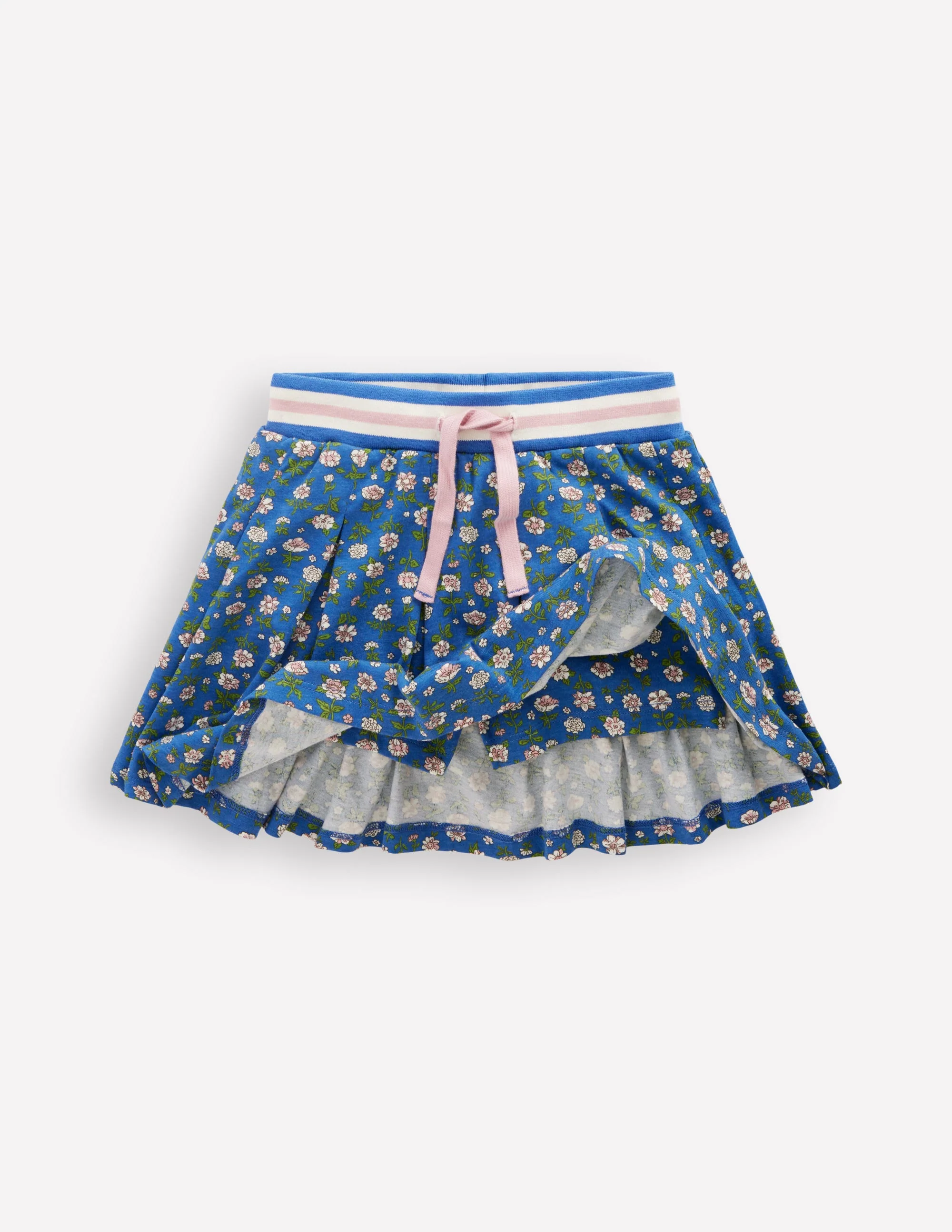 Pleated Jersey Skort-Bluejay Garden Flower - Image 4