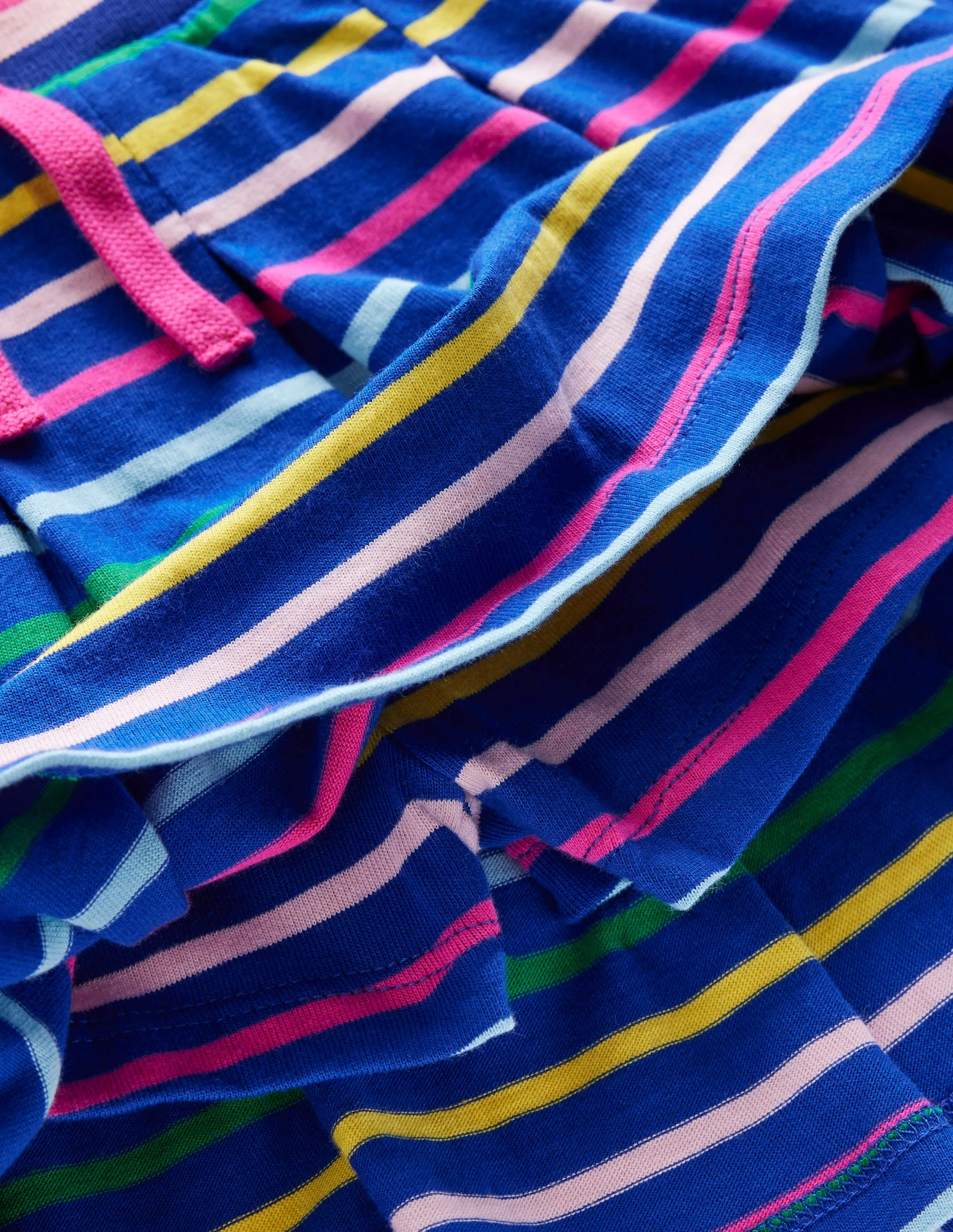 Pleated Jersey Skort-Navy Rainbow Stripe - Image 3