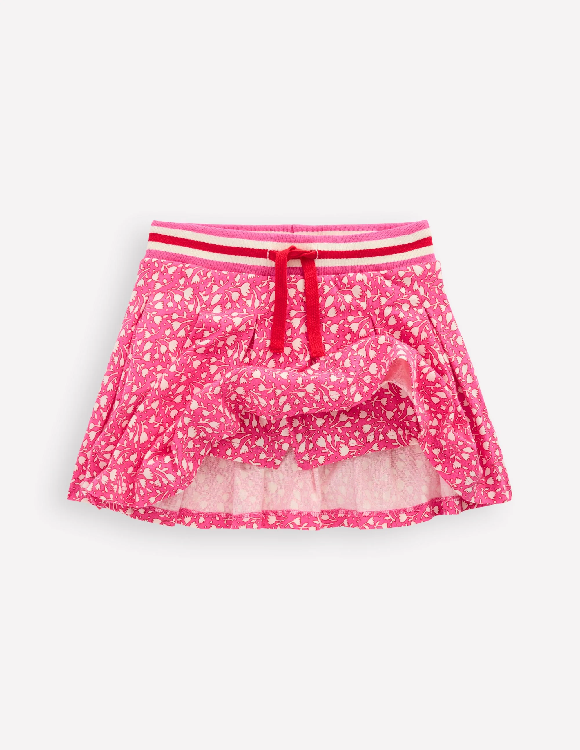 Pleated Jersey Skort-Pink Tiny Tulip - Image 4