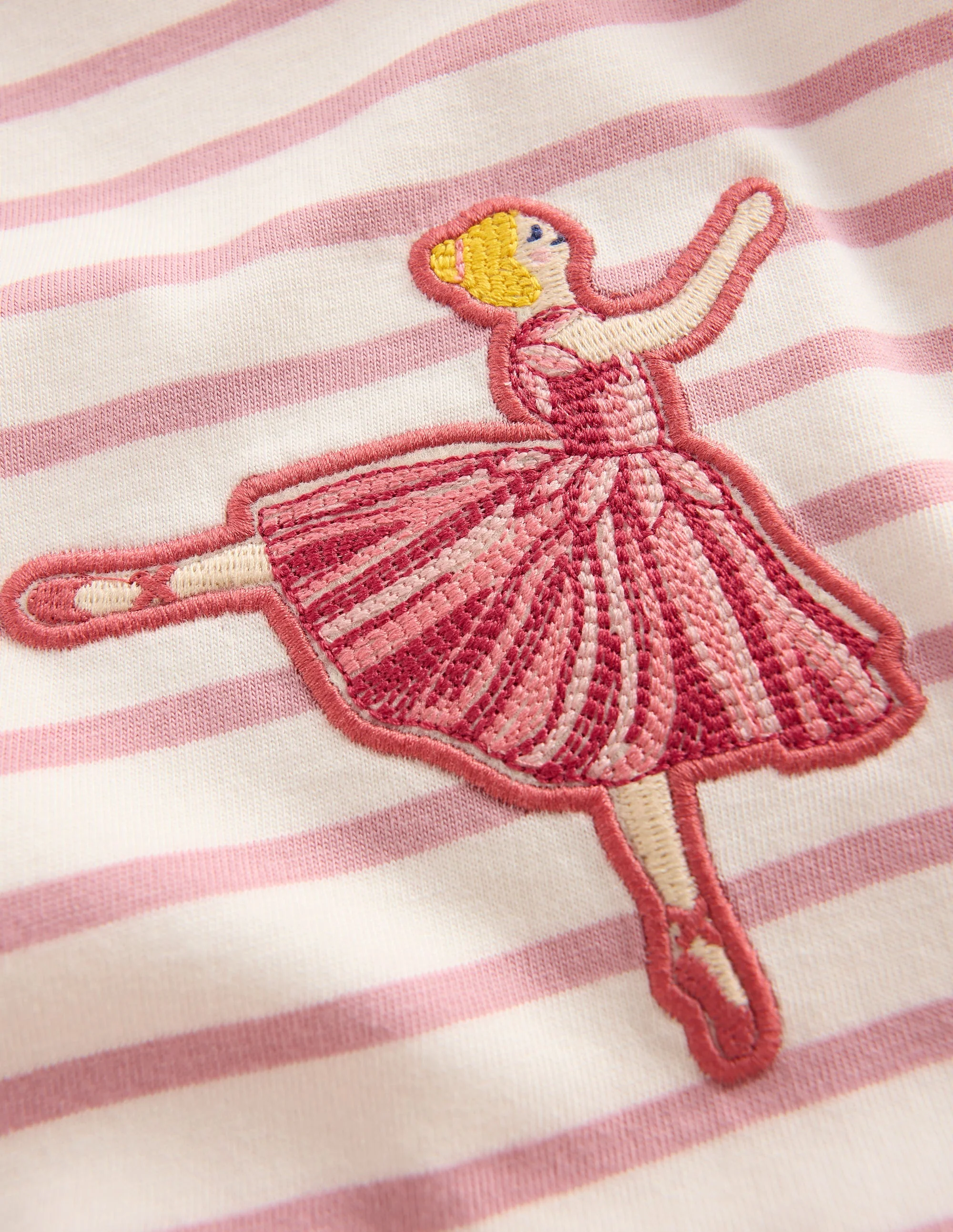 Pretty Frill T-shirt-Pink Stripe Ballerinas - Image 3