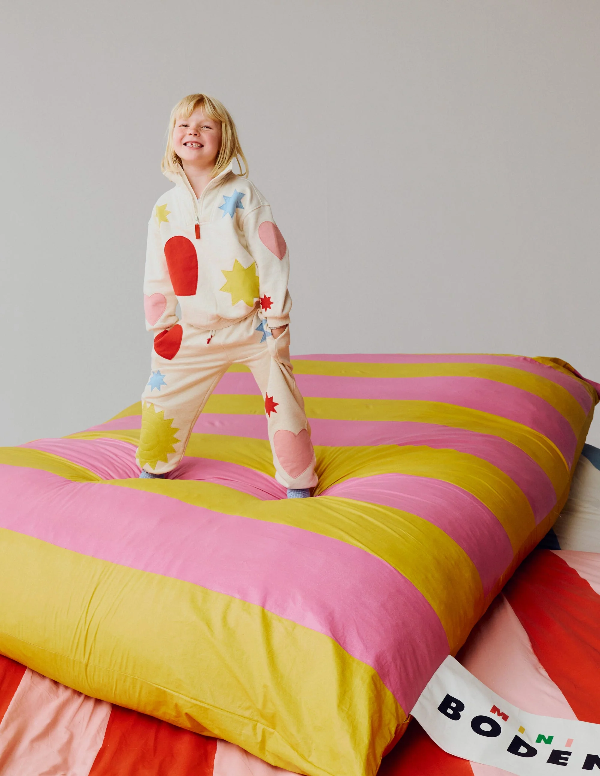 Printed Cosy Sweatpants-Applique Shapes - Image 4
