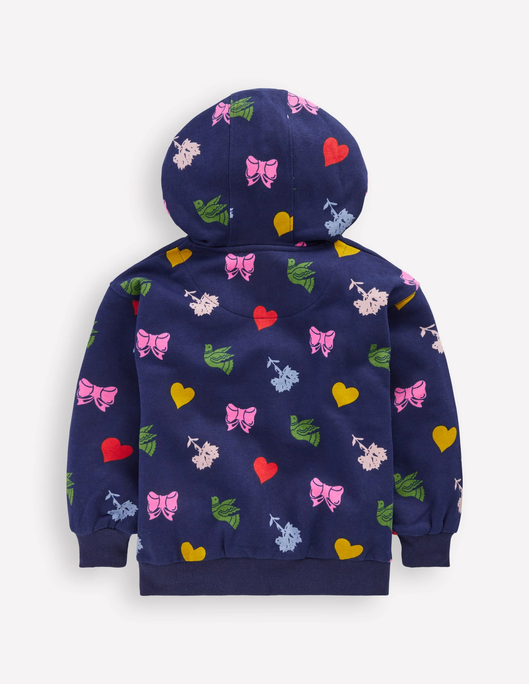 Printed Hoody-College Navy Festive Fun - Image 2