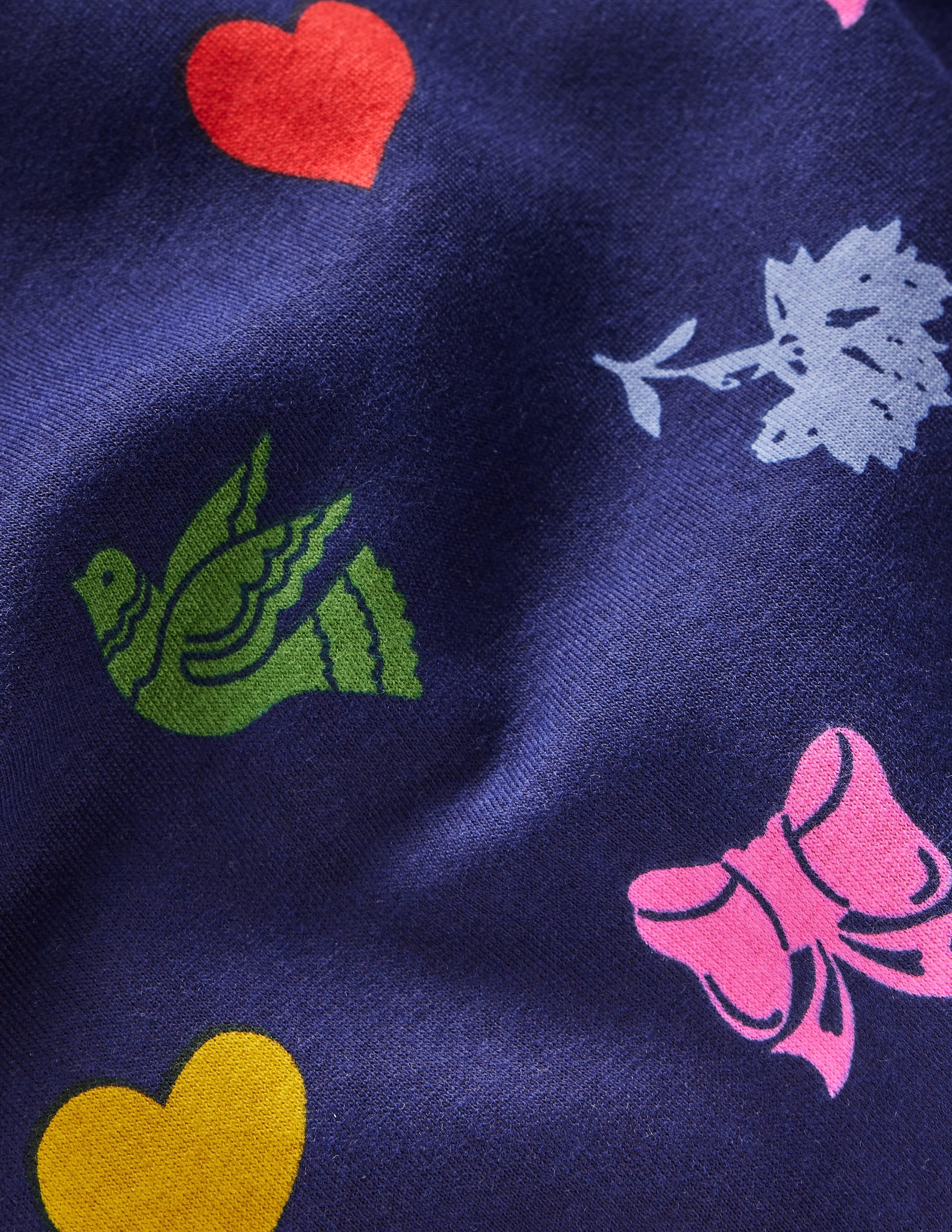 Printed Hoody-College Navy Festive Fun - Image 3