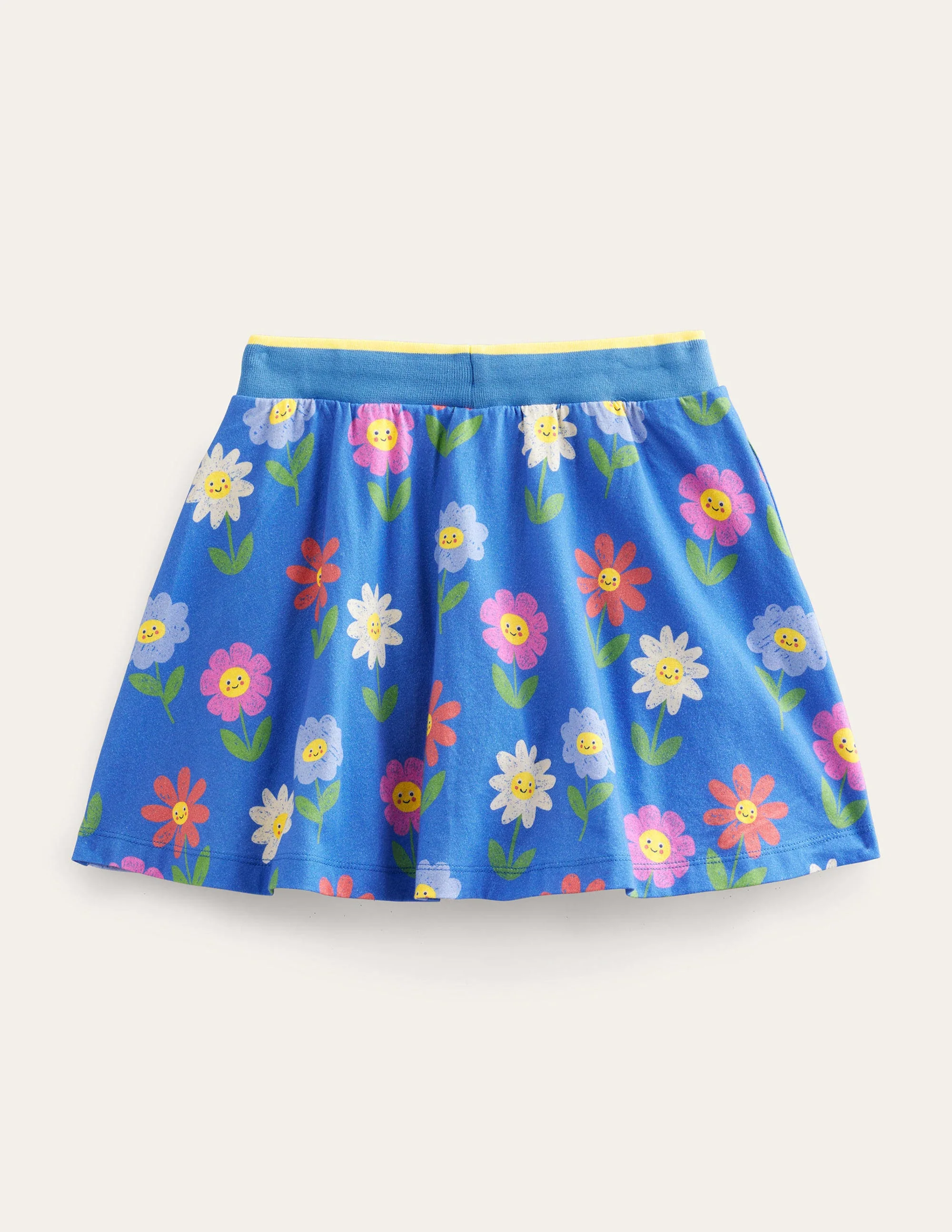 Printed Jersey Skort-Penzance Blue Flowers - Image 2
