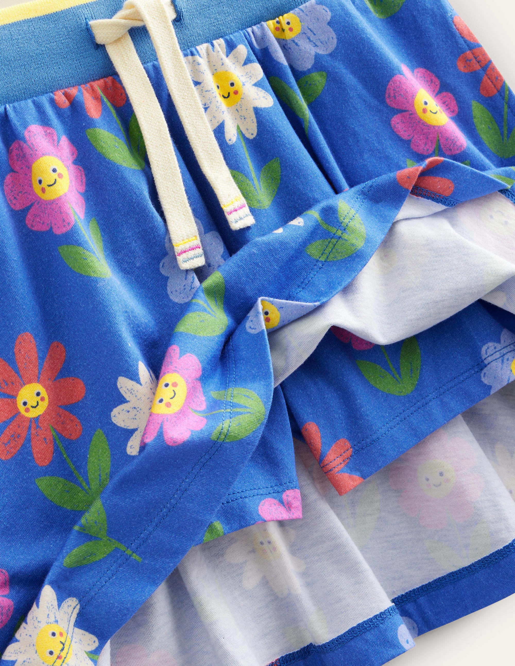 Printed Jersey Skort-Penzance Blue Flowers - Image 3