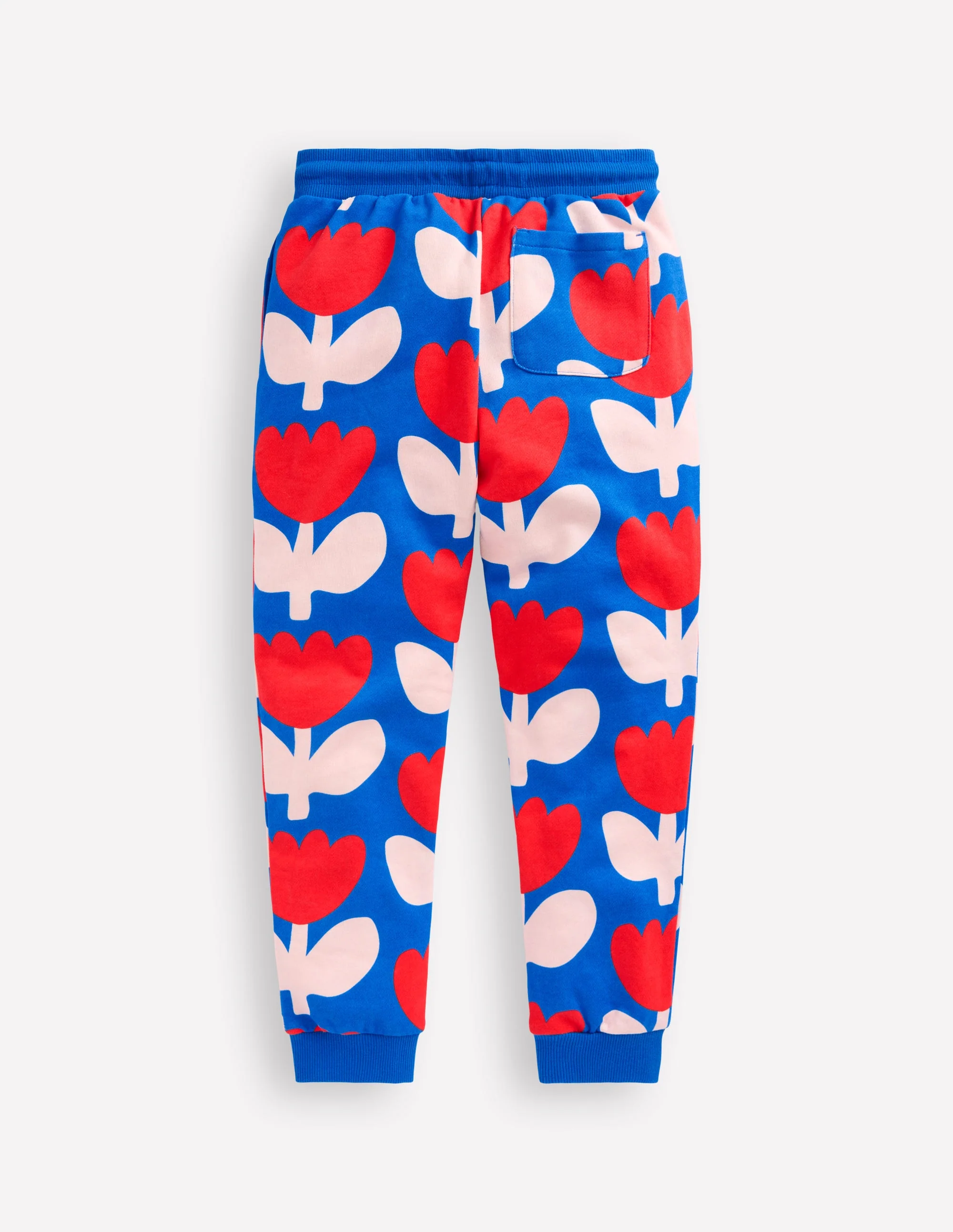 Printed Joggers-Kingfisher Blue Bold Floral - Image 2