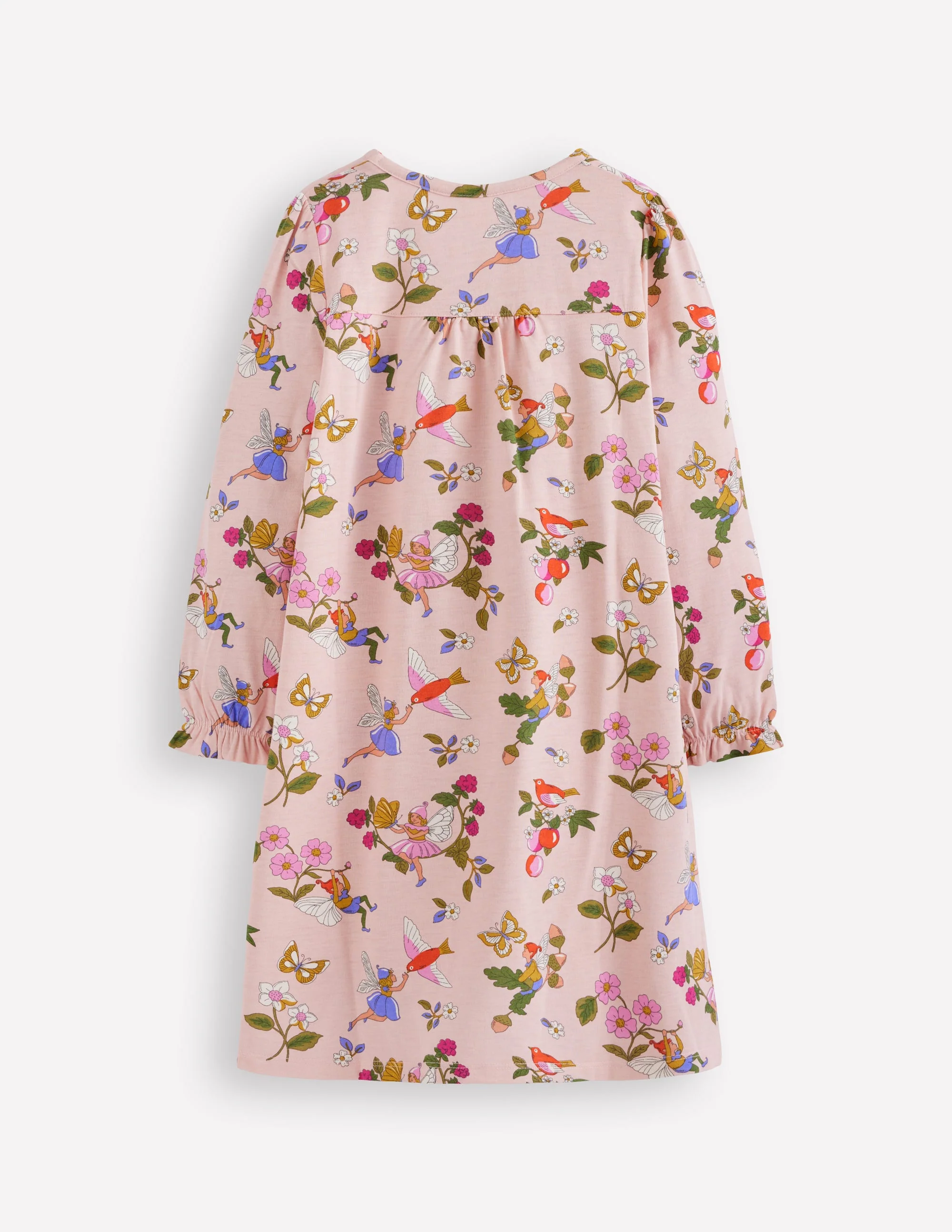 Printed Long Sleeve Nightie-Chalk Pink Fairy Tree - Image 2