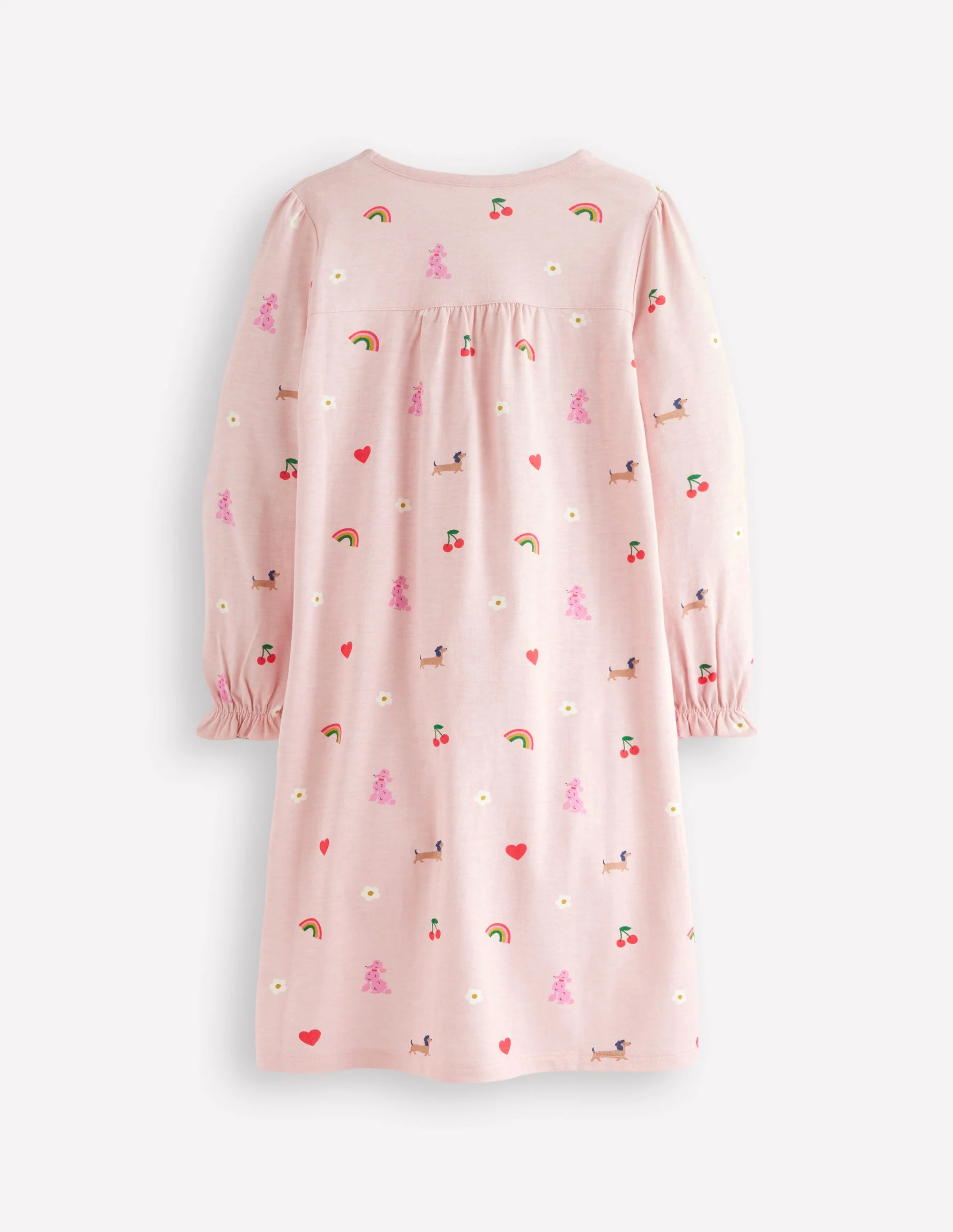Printed Long Sleeve Nightie-Chalk Pink Parisien - Image 2