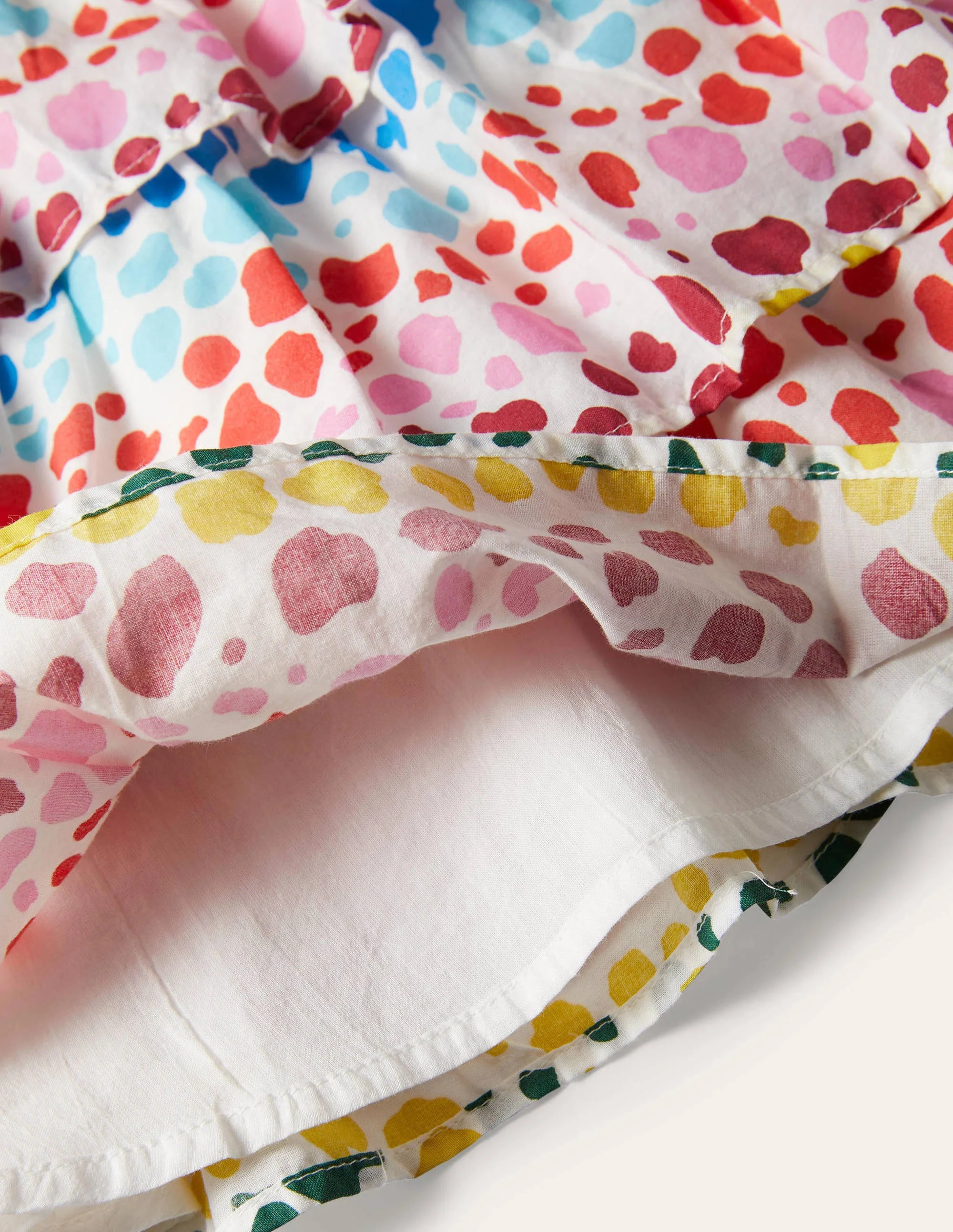 Printed Ruffle Skirt-Multi Rainbow Leopard - Image 2