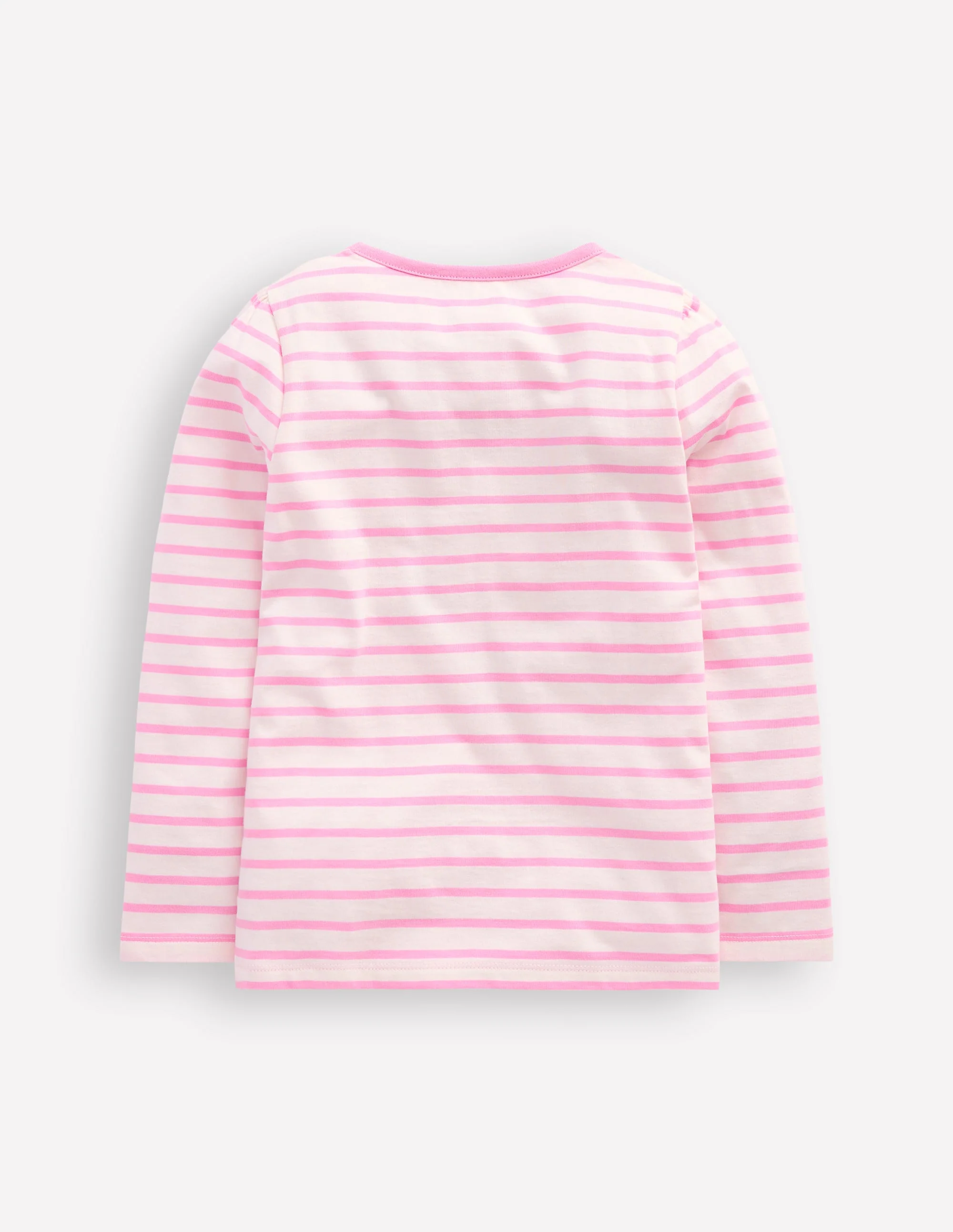 Puff Sleeve Applique T-shirt-Bubblegum Pink/ Ivory Pets - Image 2