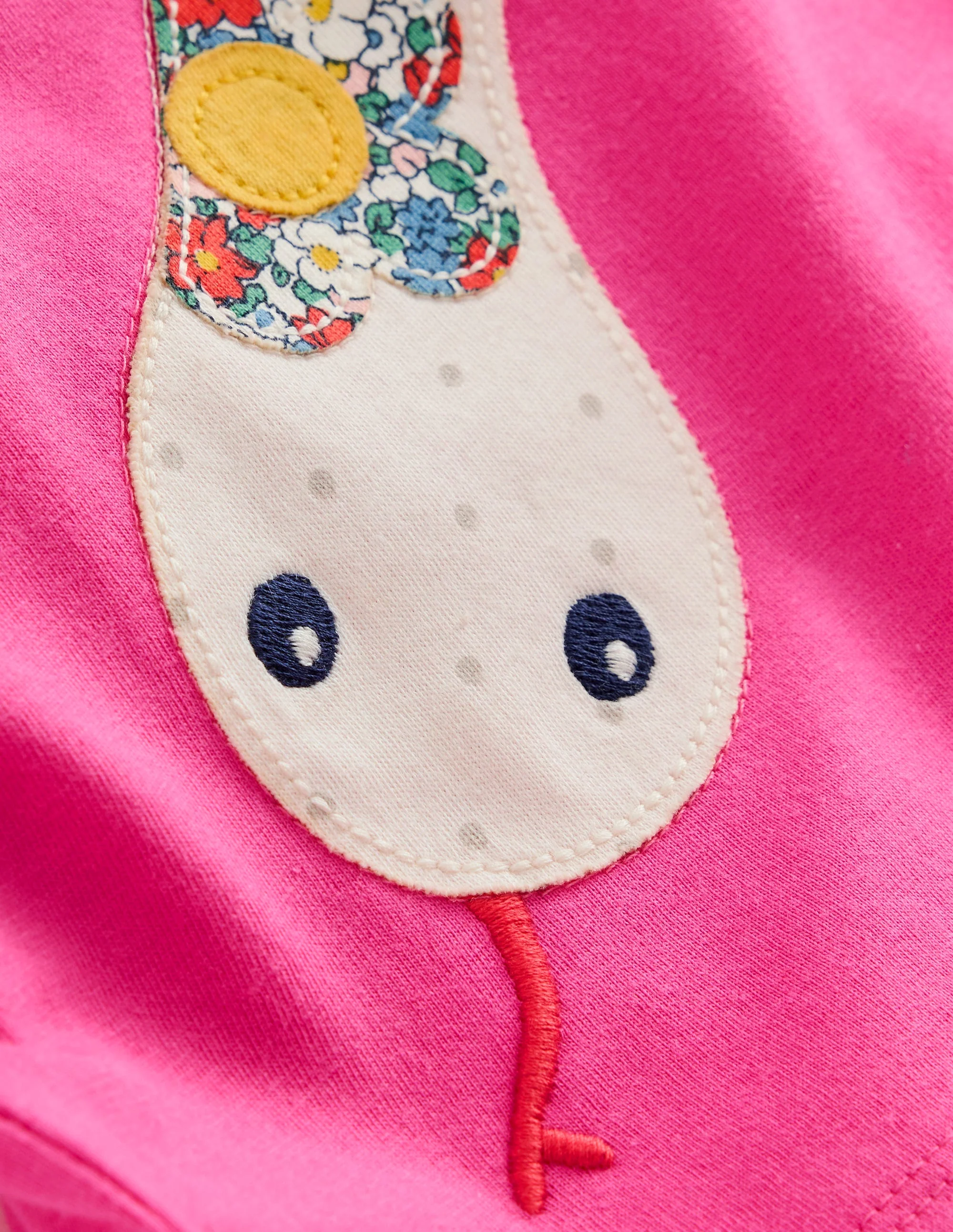 Puff Sleeve Applique T-shirt-Pink Lunar New Year Snake - Image 3