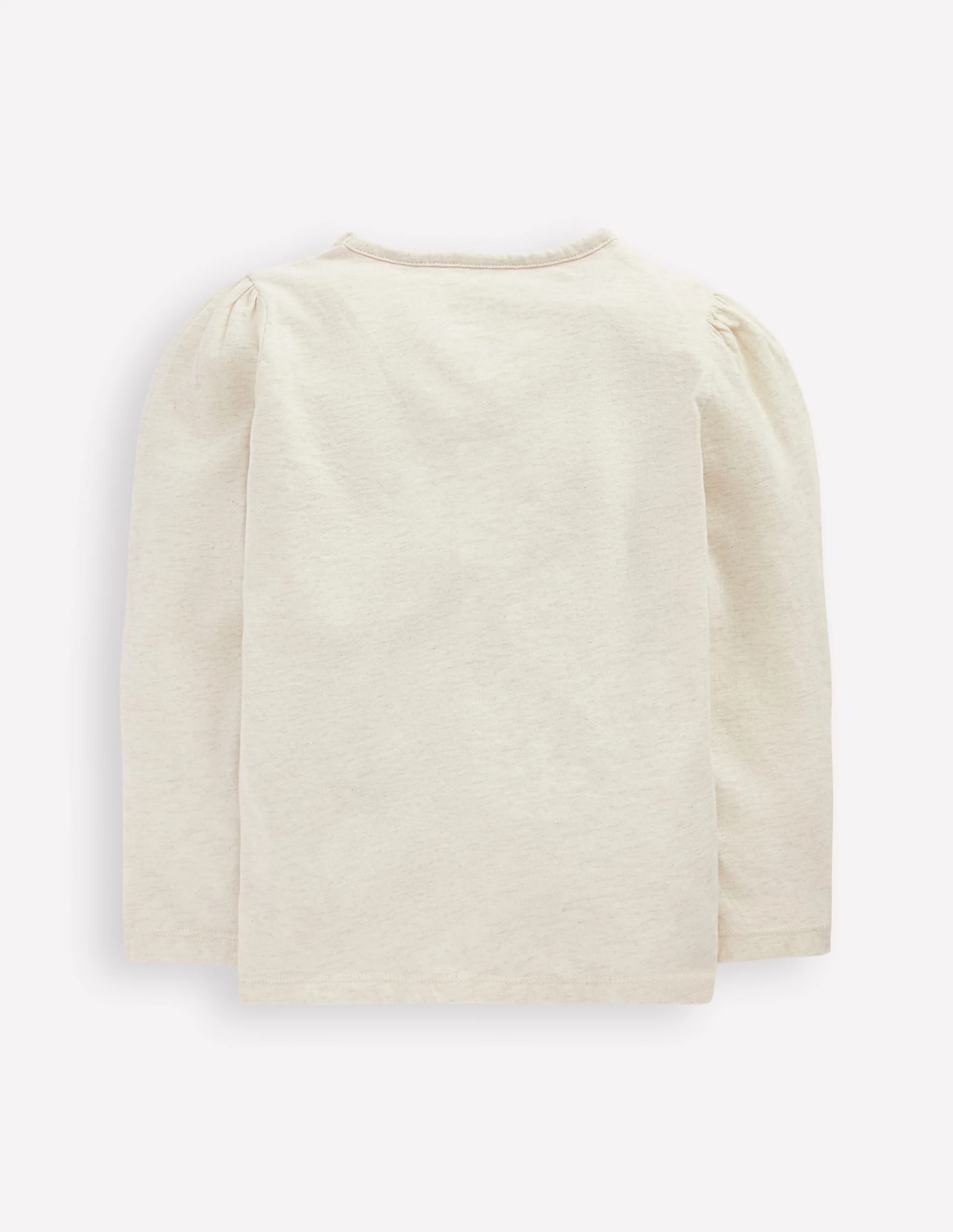 Puff Sleeve Appliqué T-shirt-Ruffle Heart - Image 4
