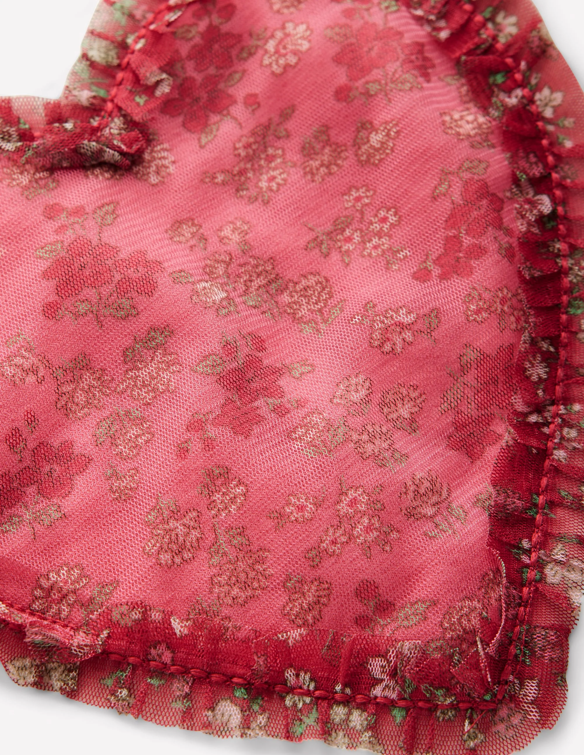 Puff Sleeve Appliqué T-shirt-Ruffle Heart - Image 5