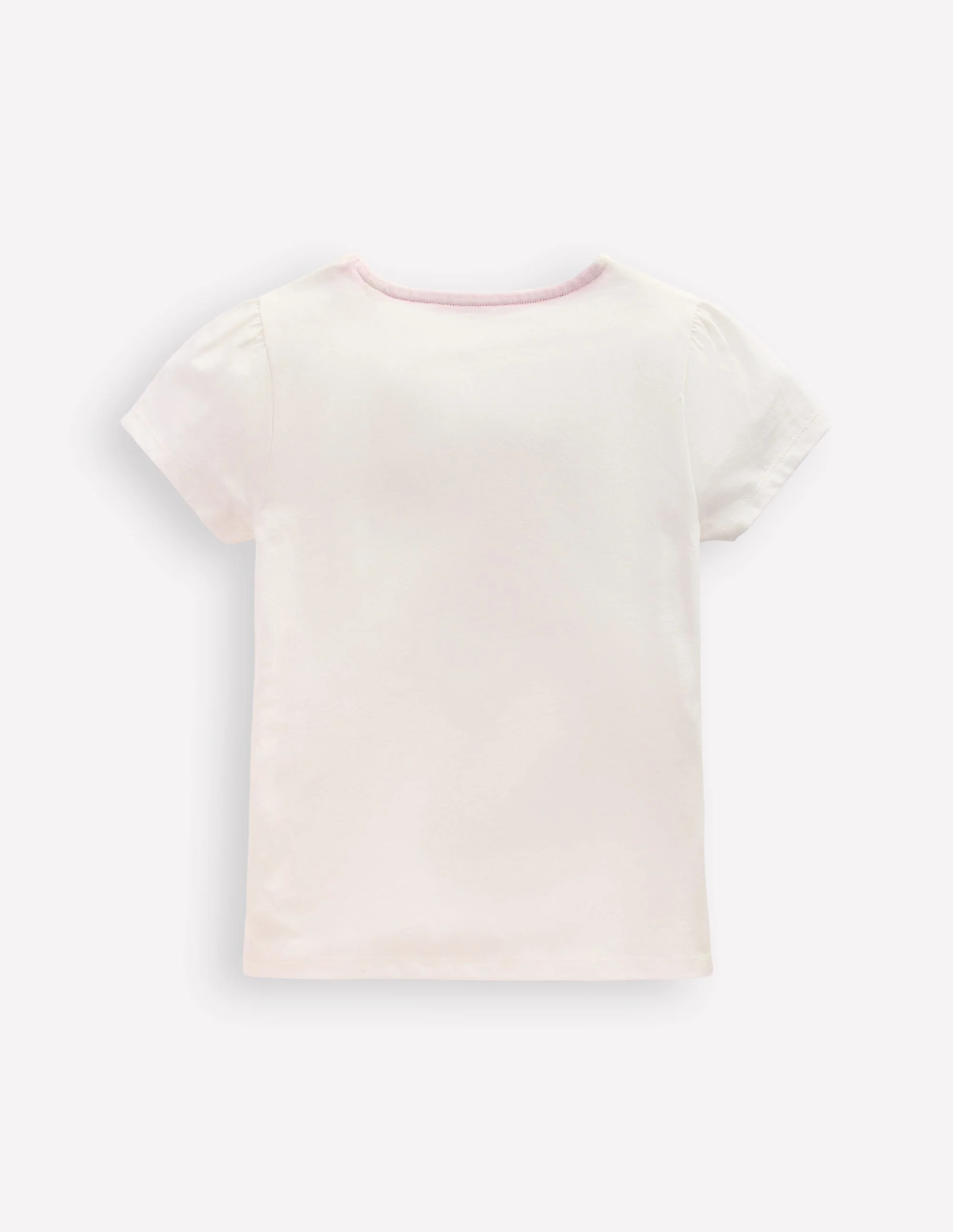Puff Sleeve Superstitch Top-Coconut Milk Strawberry - Image 2