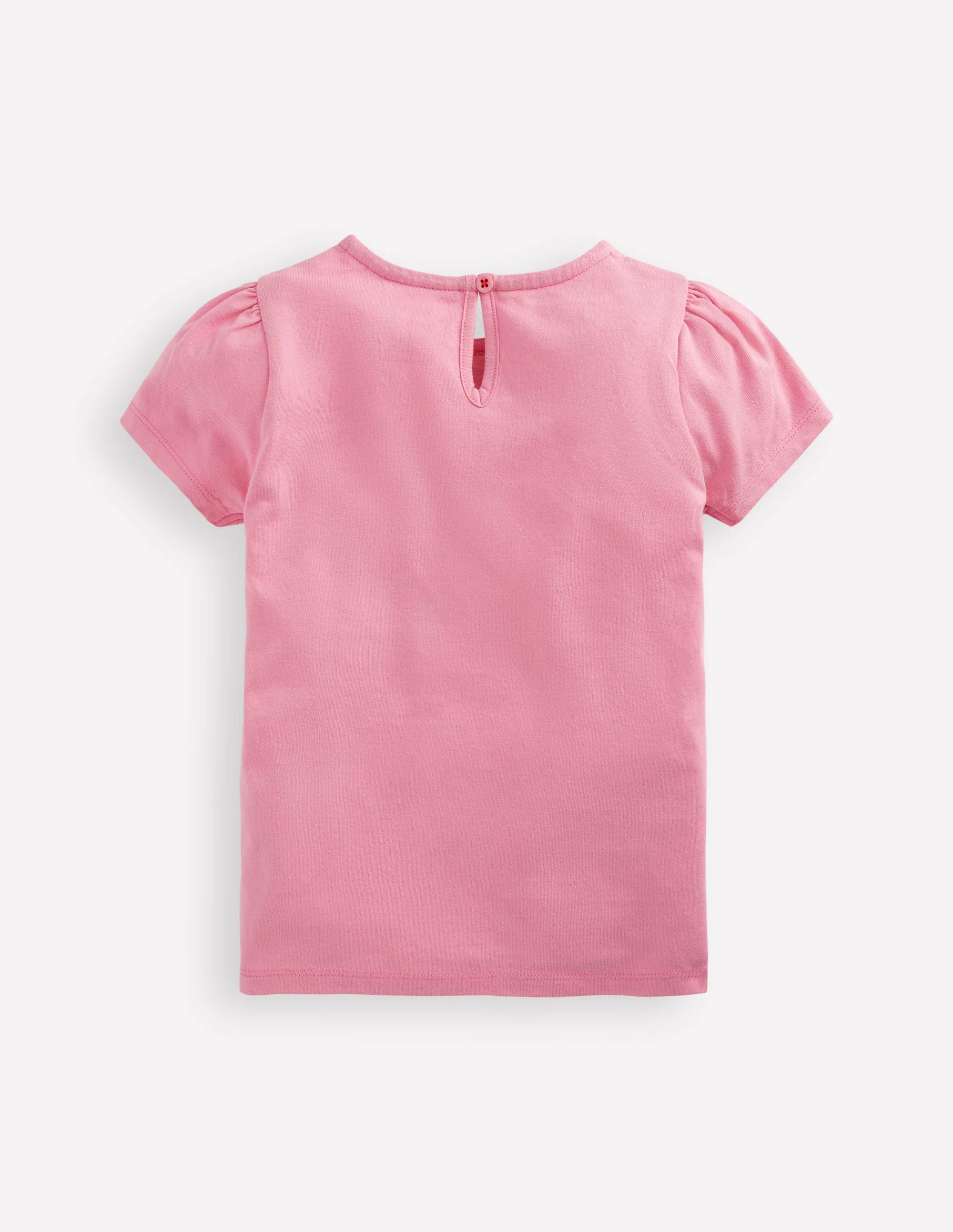 Puff Sleeve Superstitch Top-Pink Unicorns - Image 2
